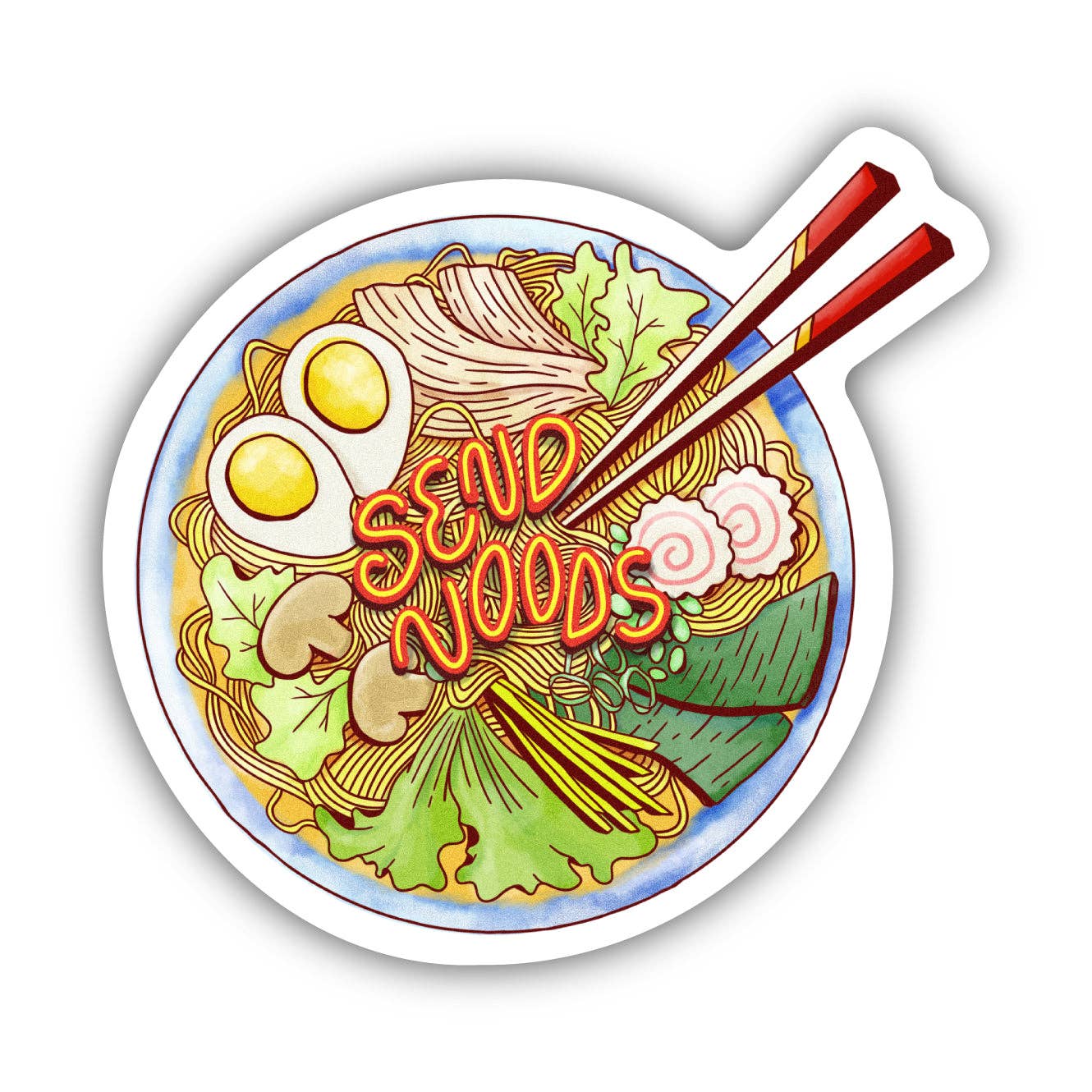 Sticker | Send Noods Food Pun
