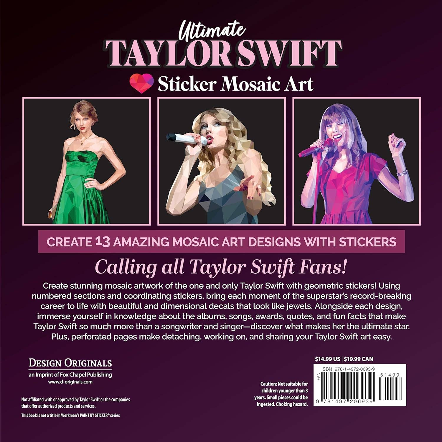 Sticker Painting Book | Ultimate Taylor Swift Sticker Mosaic Art