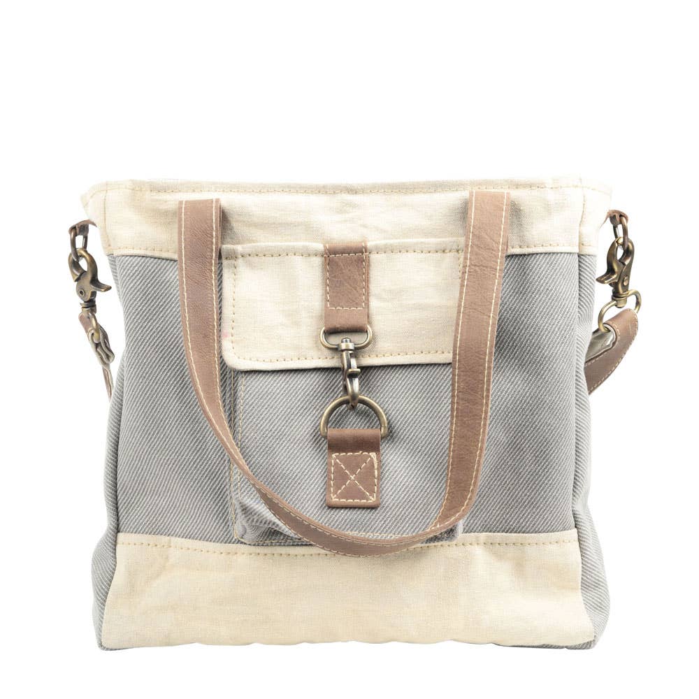 Crossbody Bag | Grey + Cream