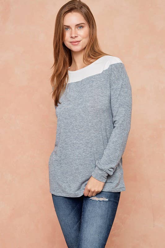Women's | Long Sleeved Contrast Top