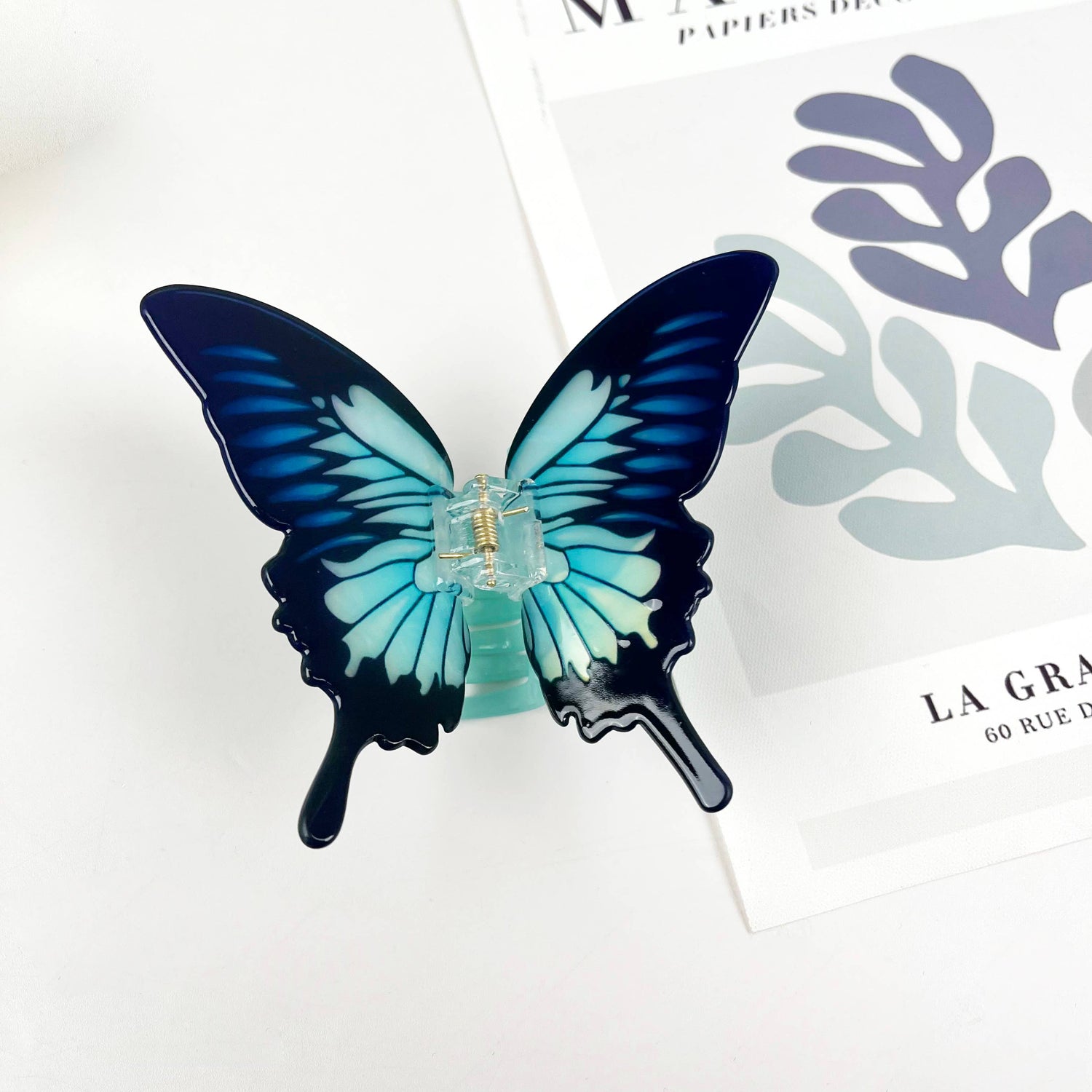 Hair Clip | Blue Butterfly Jaw