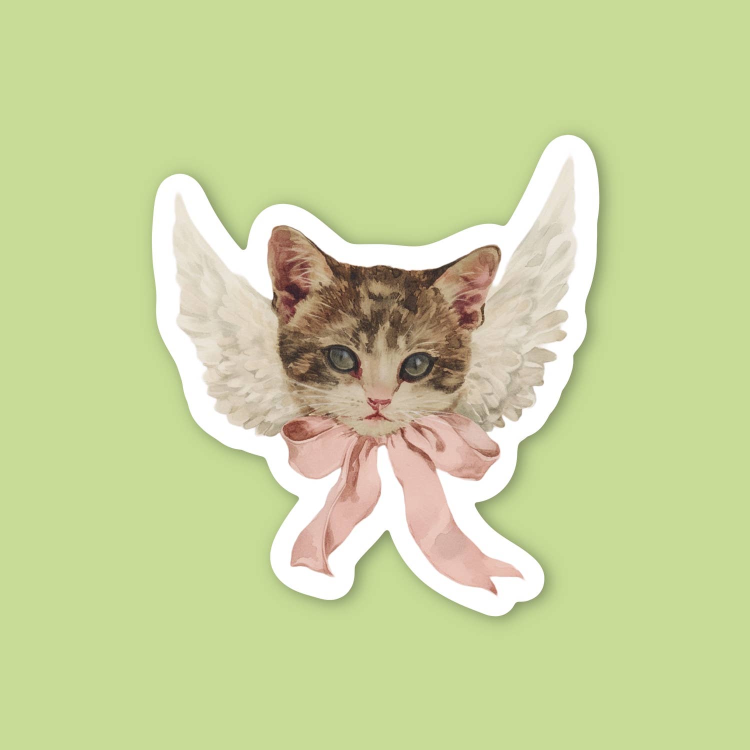 Wholesome Cat Angel Sticker