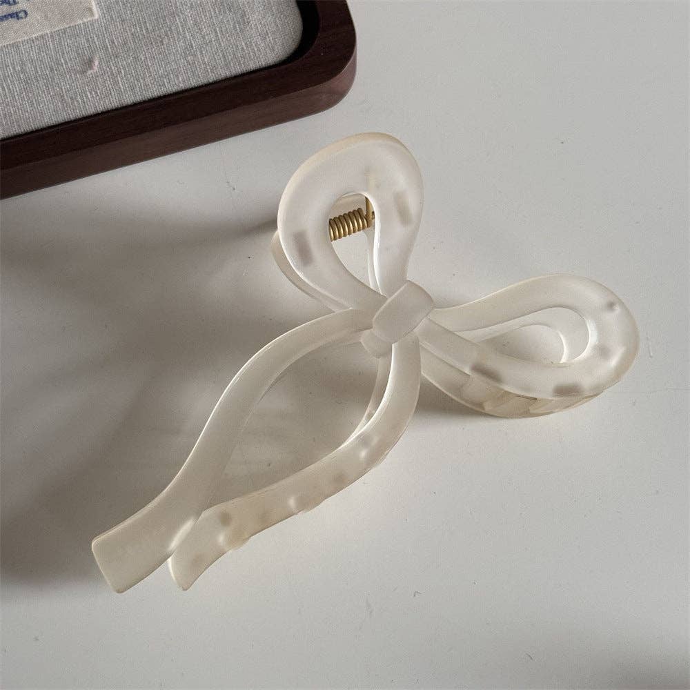 Jumbo Hair Clip | Clear Matte Bow