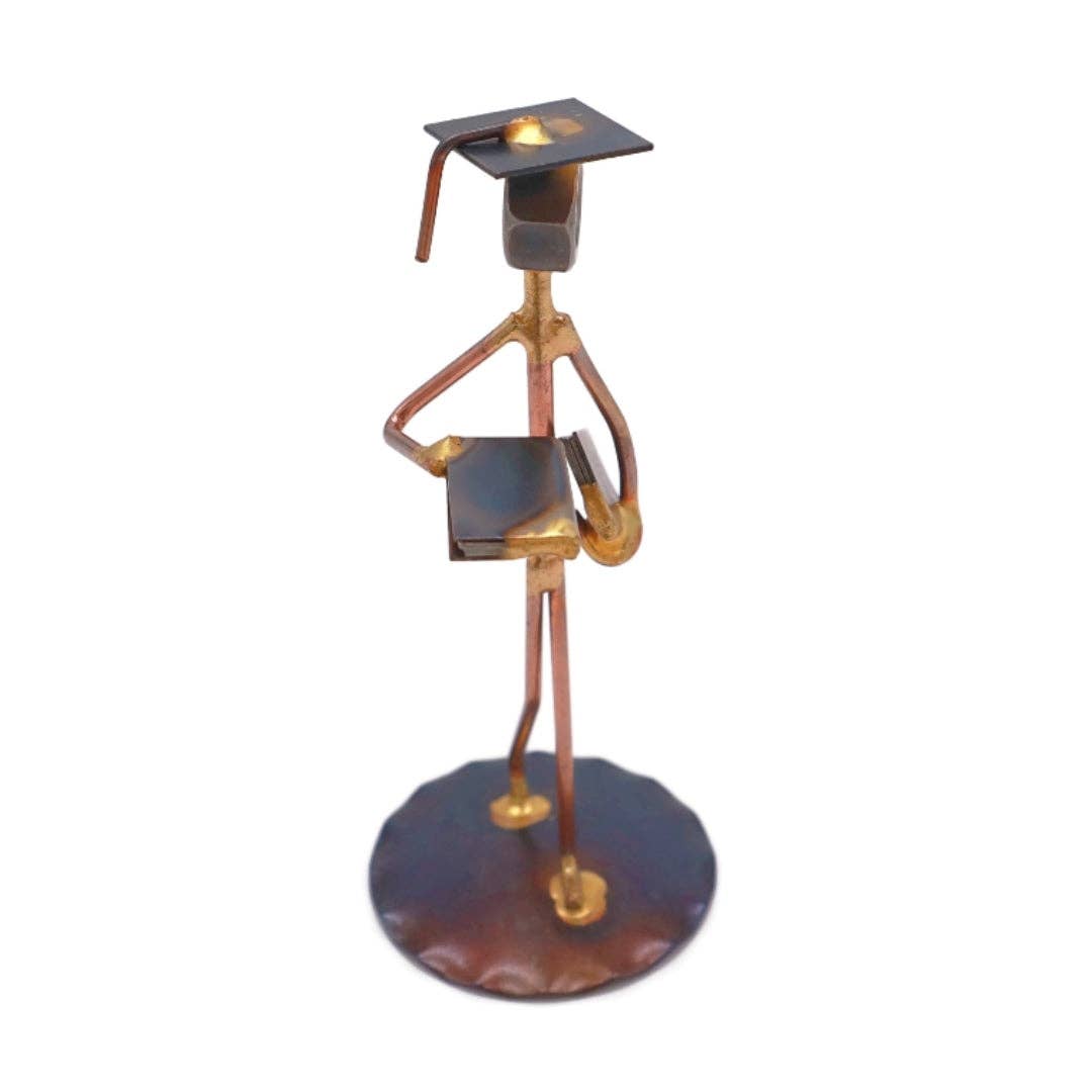 Handmade Metal Figurine | Student Man