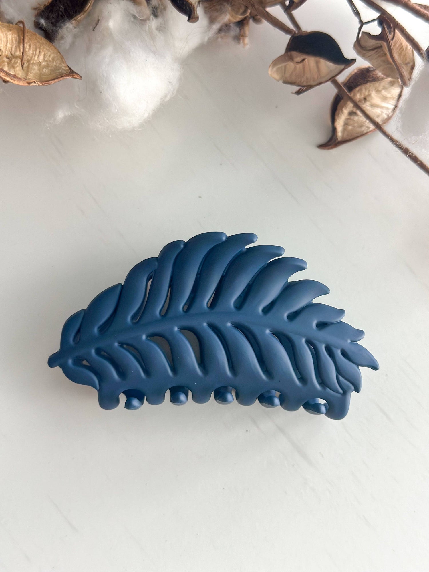 Hair Jaw Clip | "Navy" Leaf