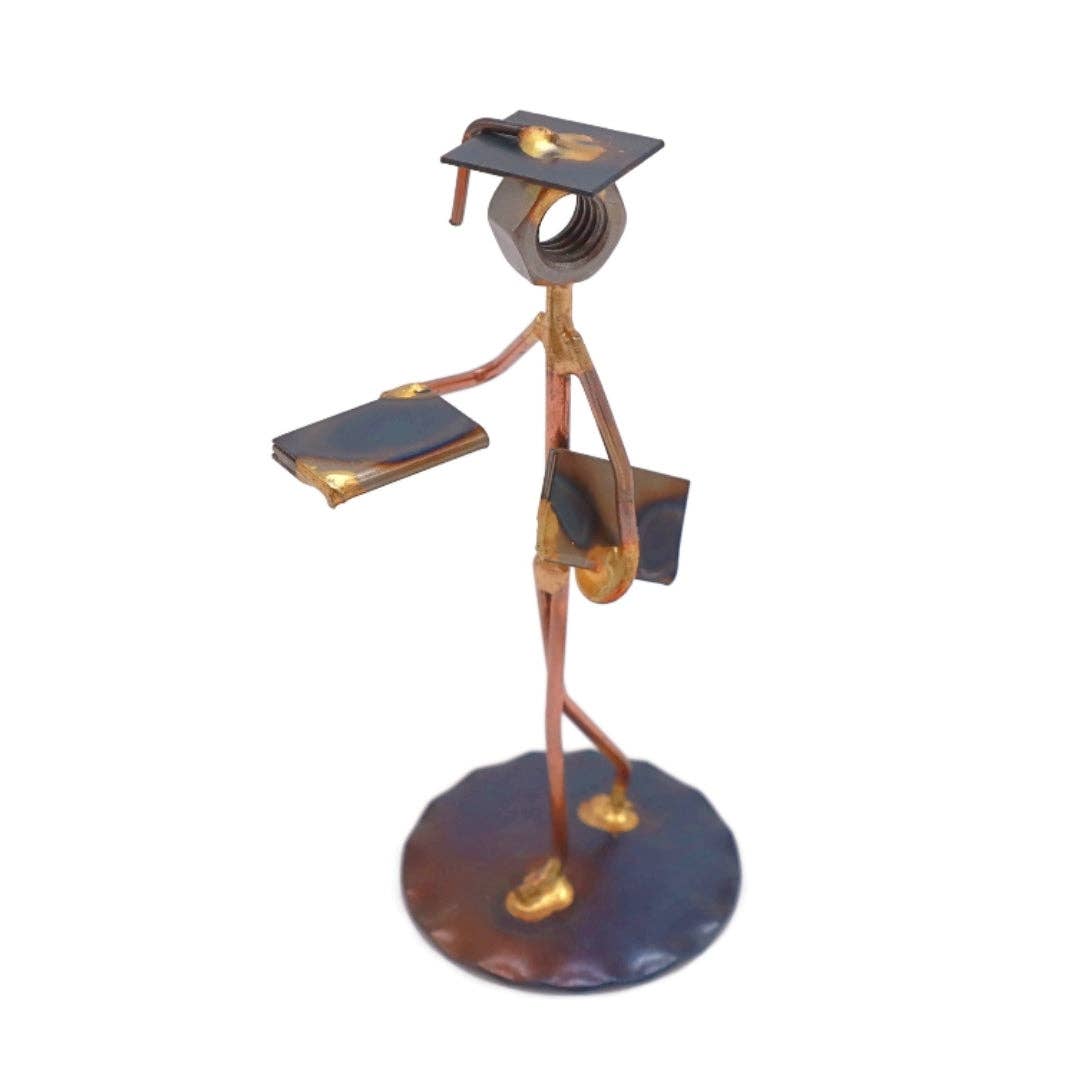 Handmade Metal Figurine | Student Man