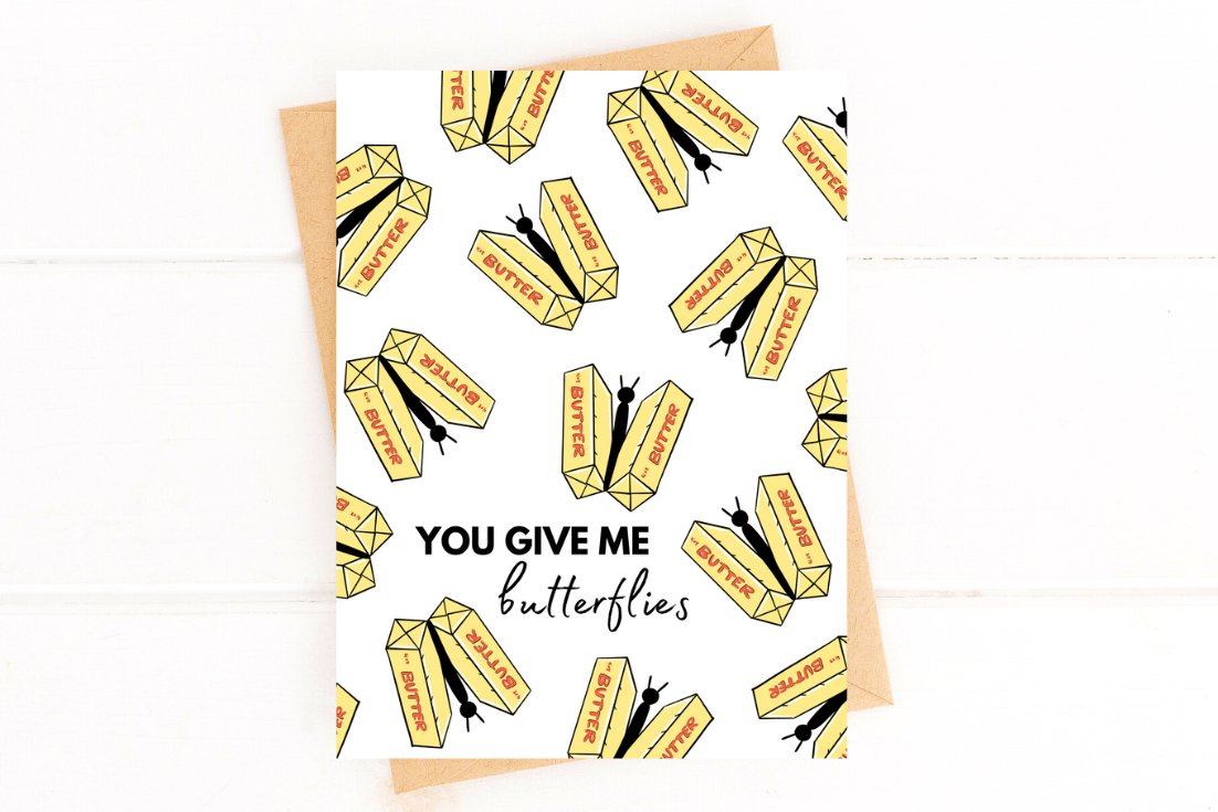 Greeting Card | You Give Me Butter - flies