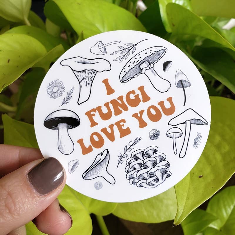 Sticker | I Fungi Love You, Funny Vinyl