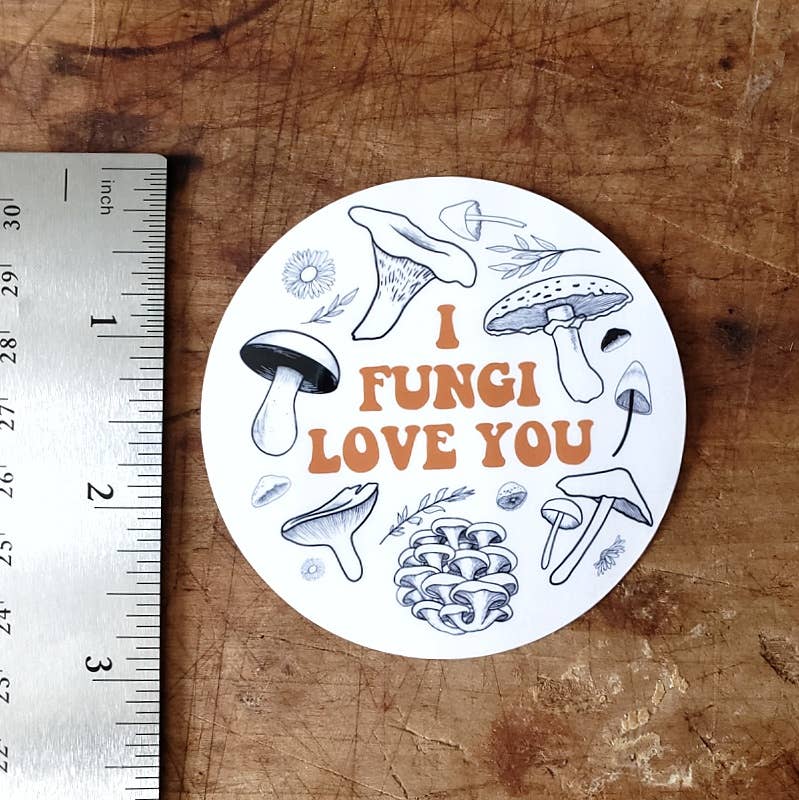 Sticker | I Fungi Love You, Funny Vinyl