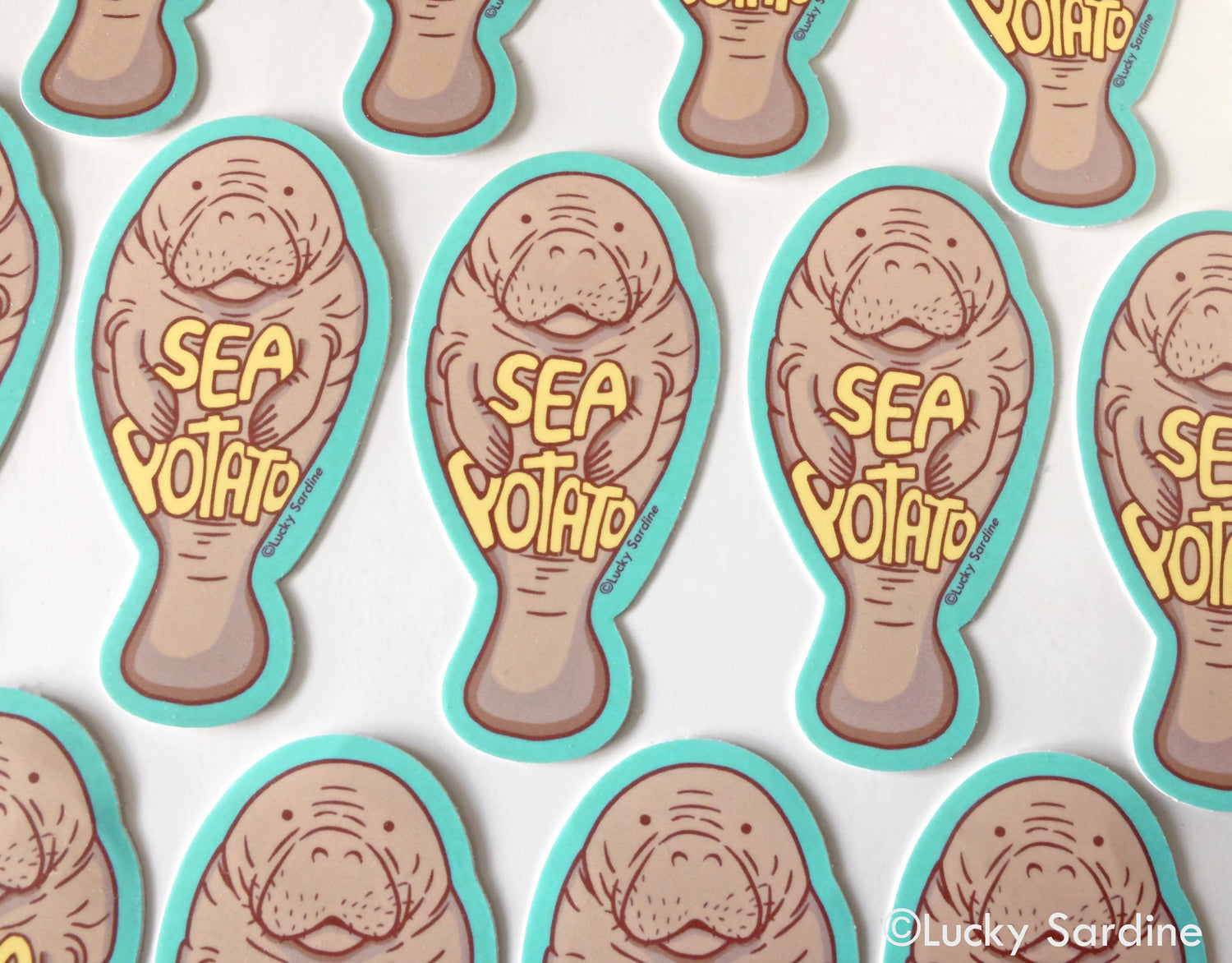 Sticker | Manatee Sea Potato, Funny Sea Cow Vinyl Sticker