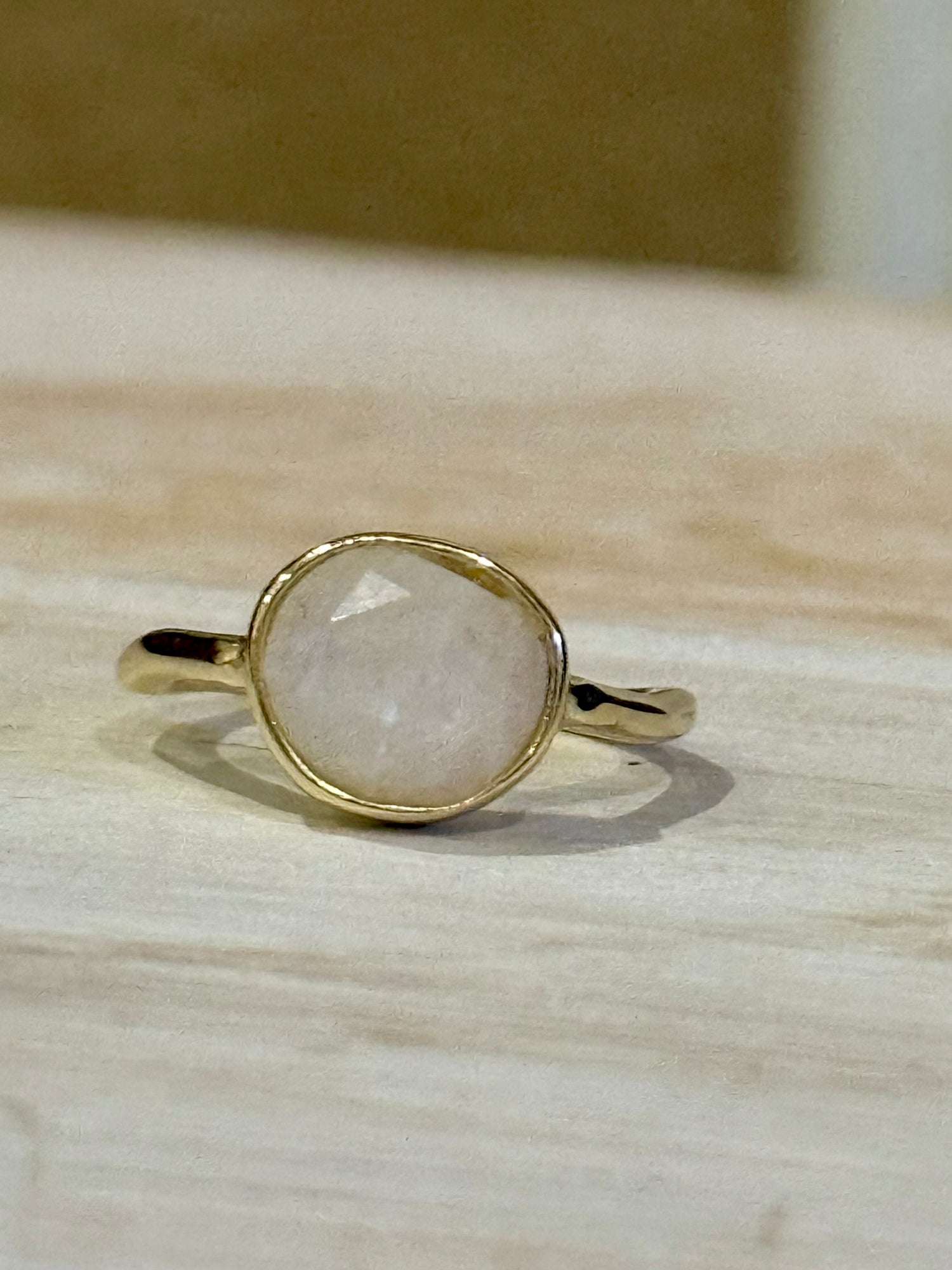 Stainless Steel Ring | White Quartz