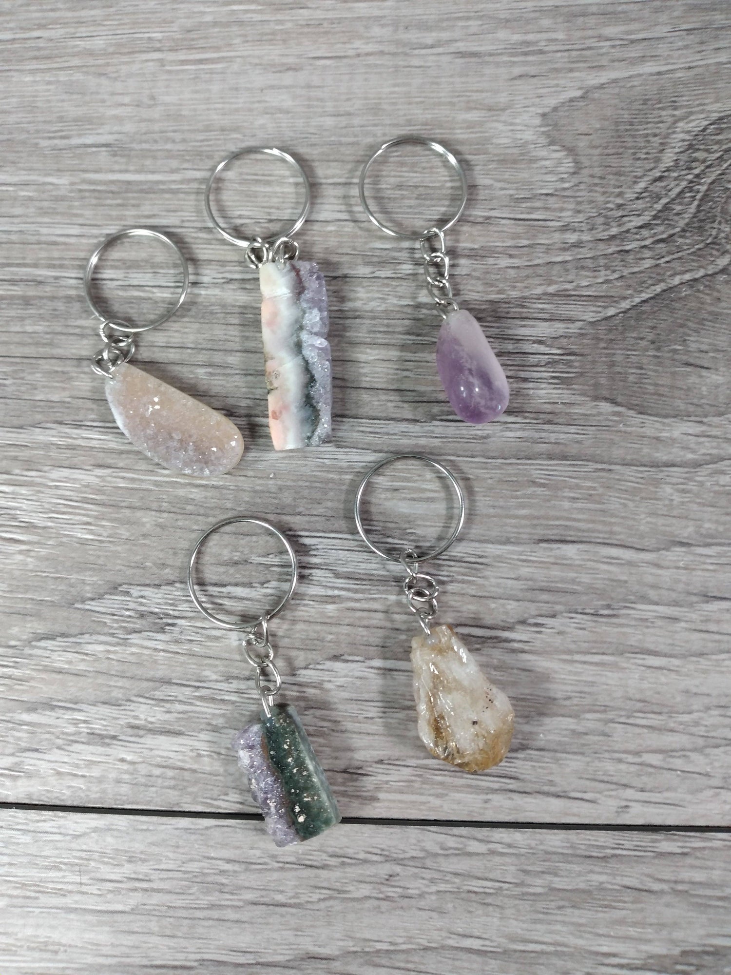 Assorted Gemstone KeyChain Set