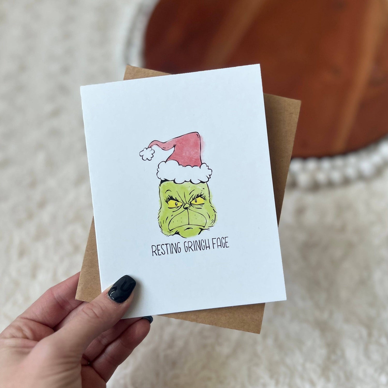 Greeting Card | Resting Grinch Face