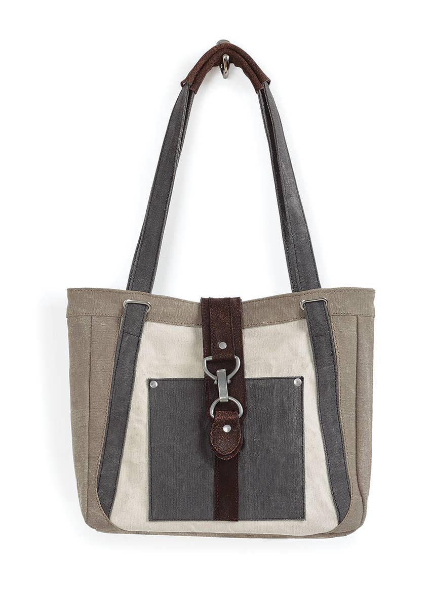 Nora Up-Cycled Canvas Women's Shoulder Bag