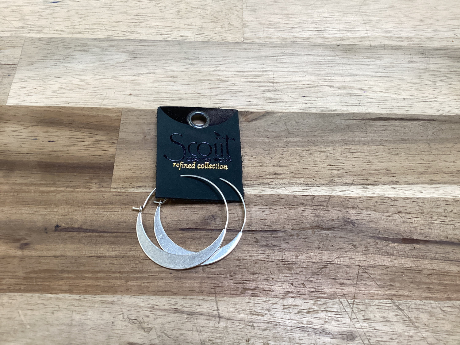 Scout Refined Earring Collection | Crescent Hoop Silver