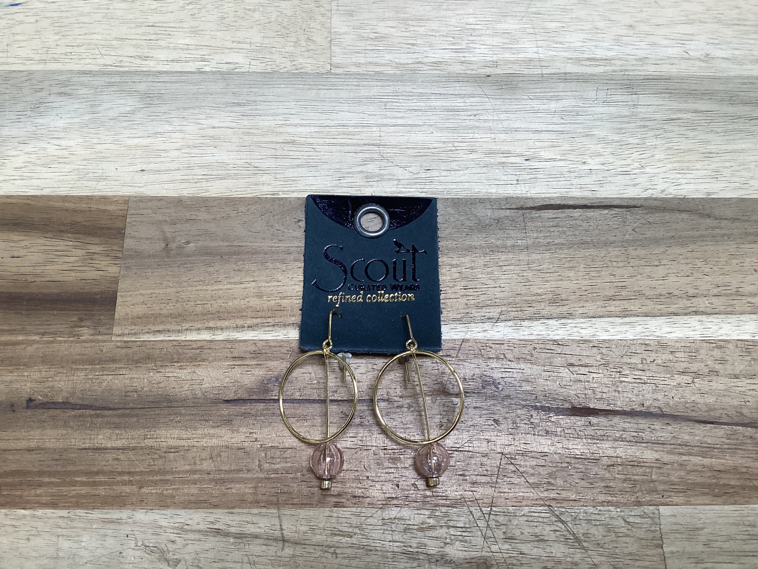 Scout Refined Earring Collection | Glass Drop Earrings | Pink/Gold