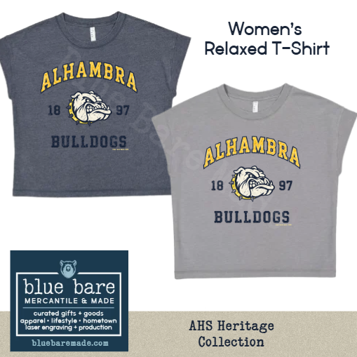 Women's Relaxed Vintage Wash Tee | AHS Heritage Bulldog Design