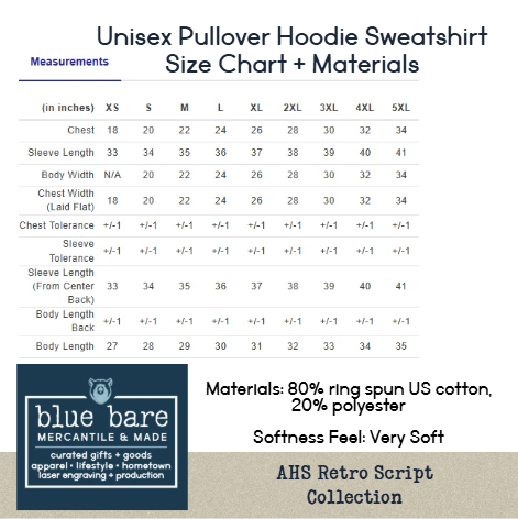 Unisex Pullover Hoodie Sweatshirt | AHS Vintage License Plate Design