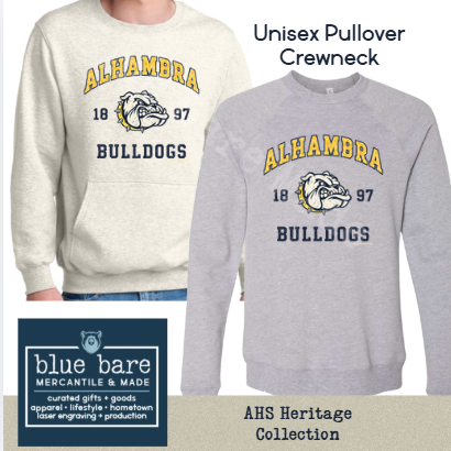 Unisex Pullover Crewneck Sweatshirt | AHS Heritage Bulldogs Design