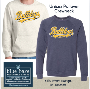 Unisex Pullover Crewneck Sweatshirt | AHS Retro Script Design