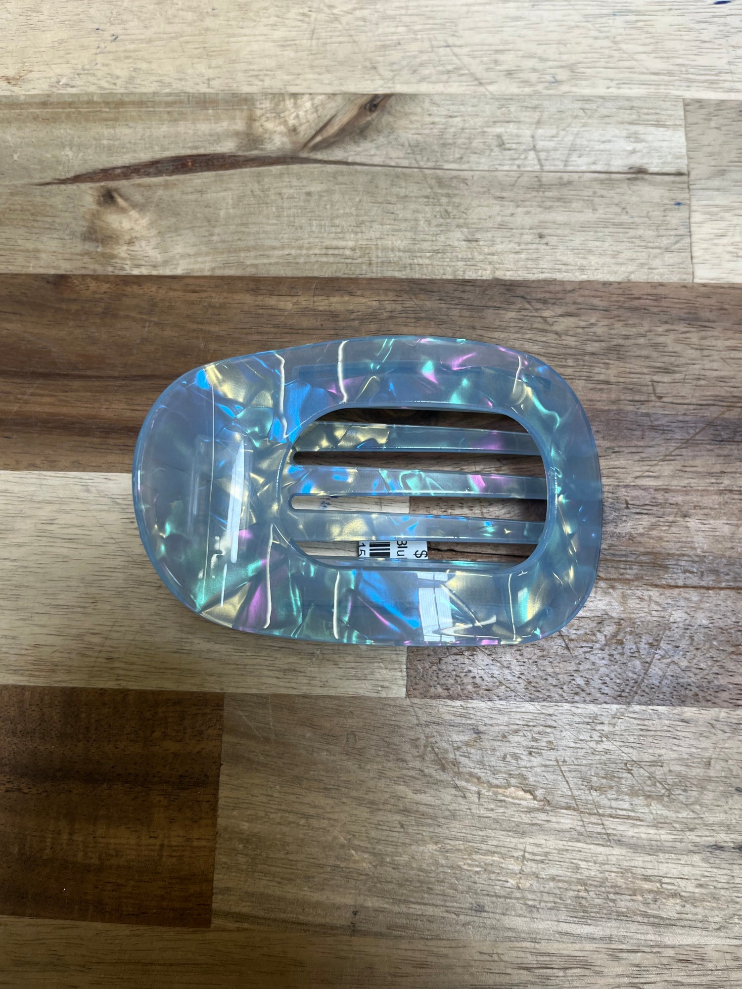 Large Flat Back Hair Clip | Mermaid Blue 4.5"