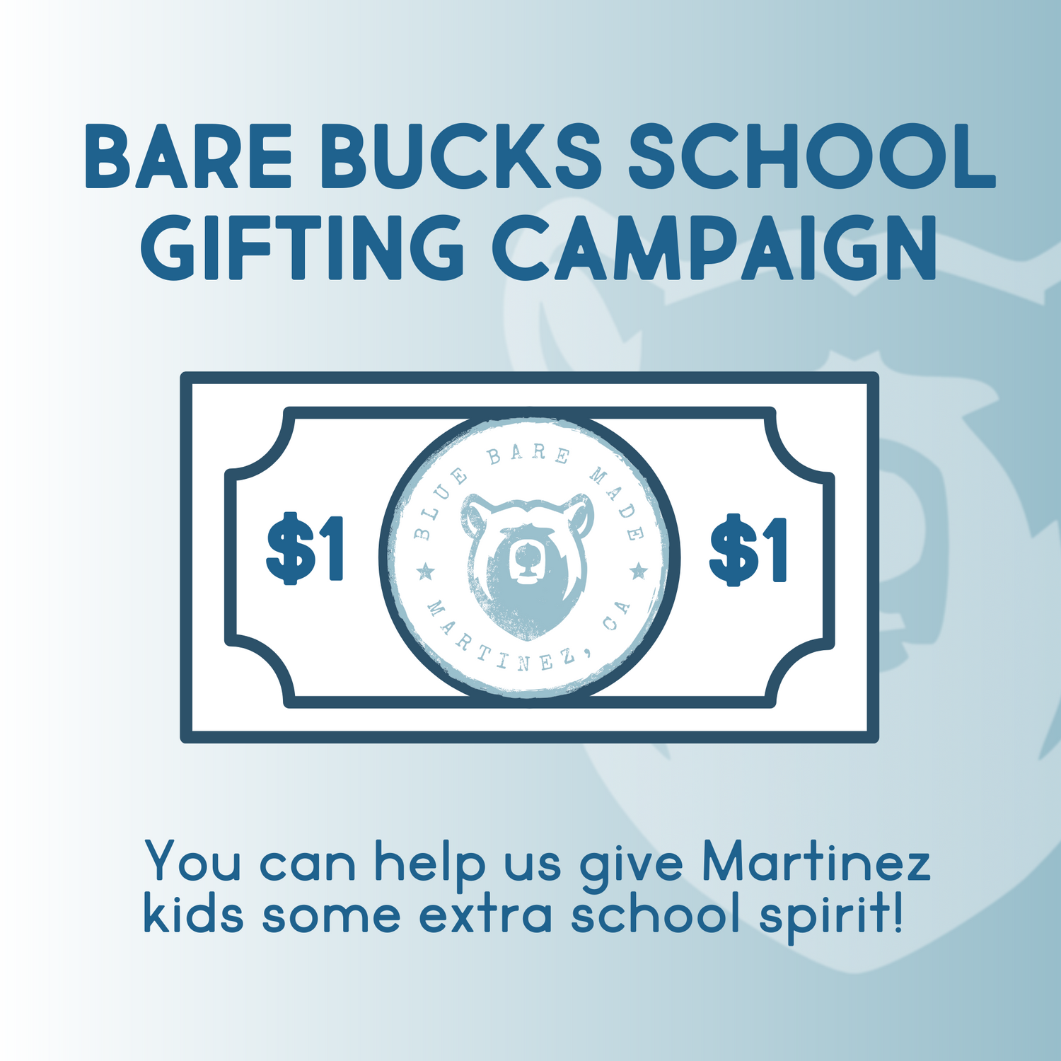 BARE BUCKS SCHOOL GIFTING CAMPAIGN