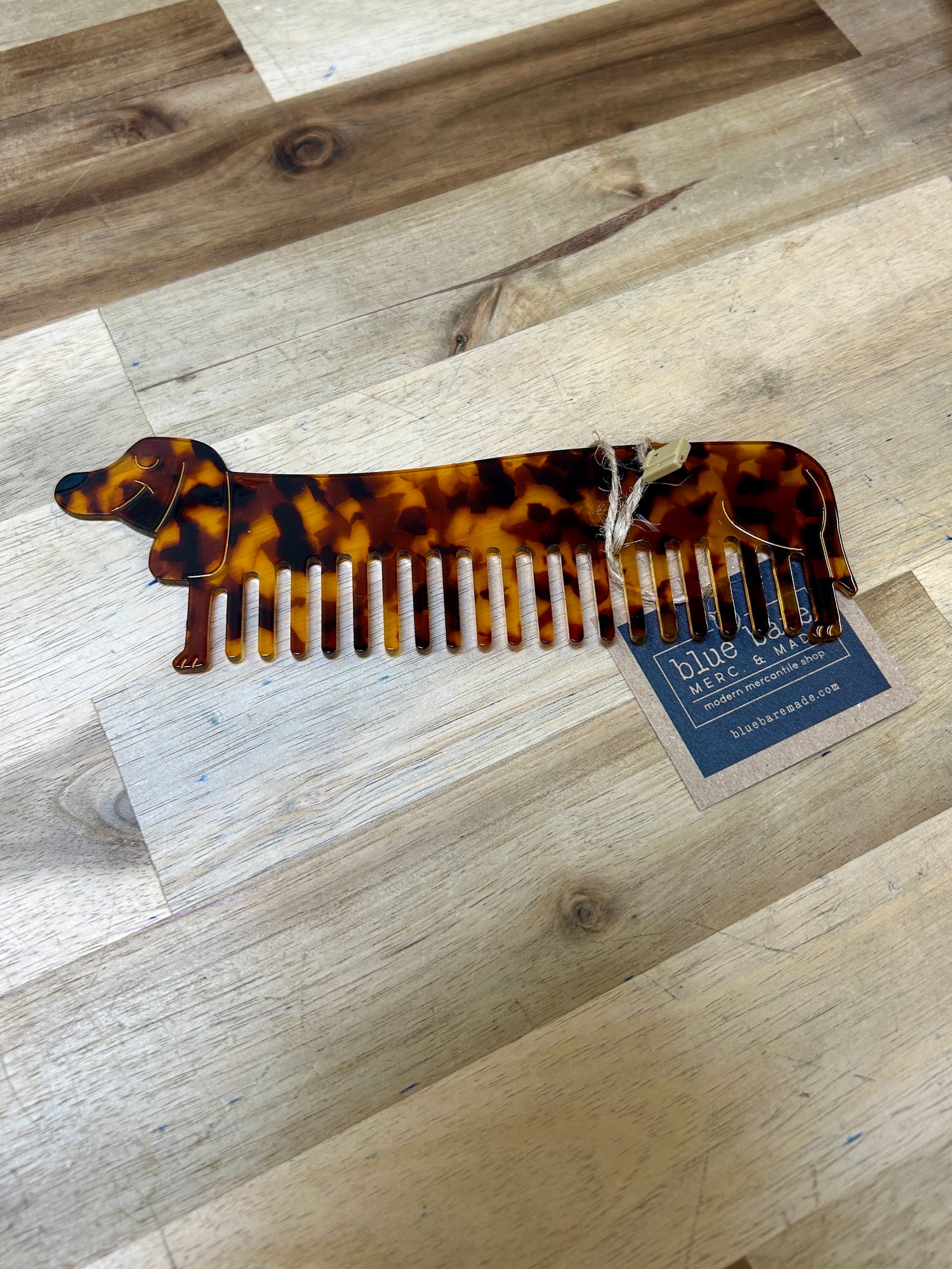 Wide Tooth Acetate Comb | Dachshund Weenie Dog
