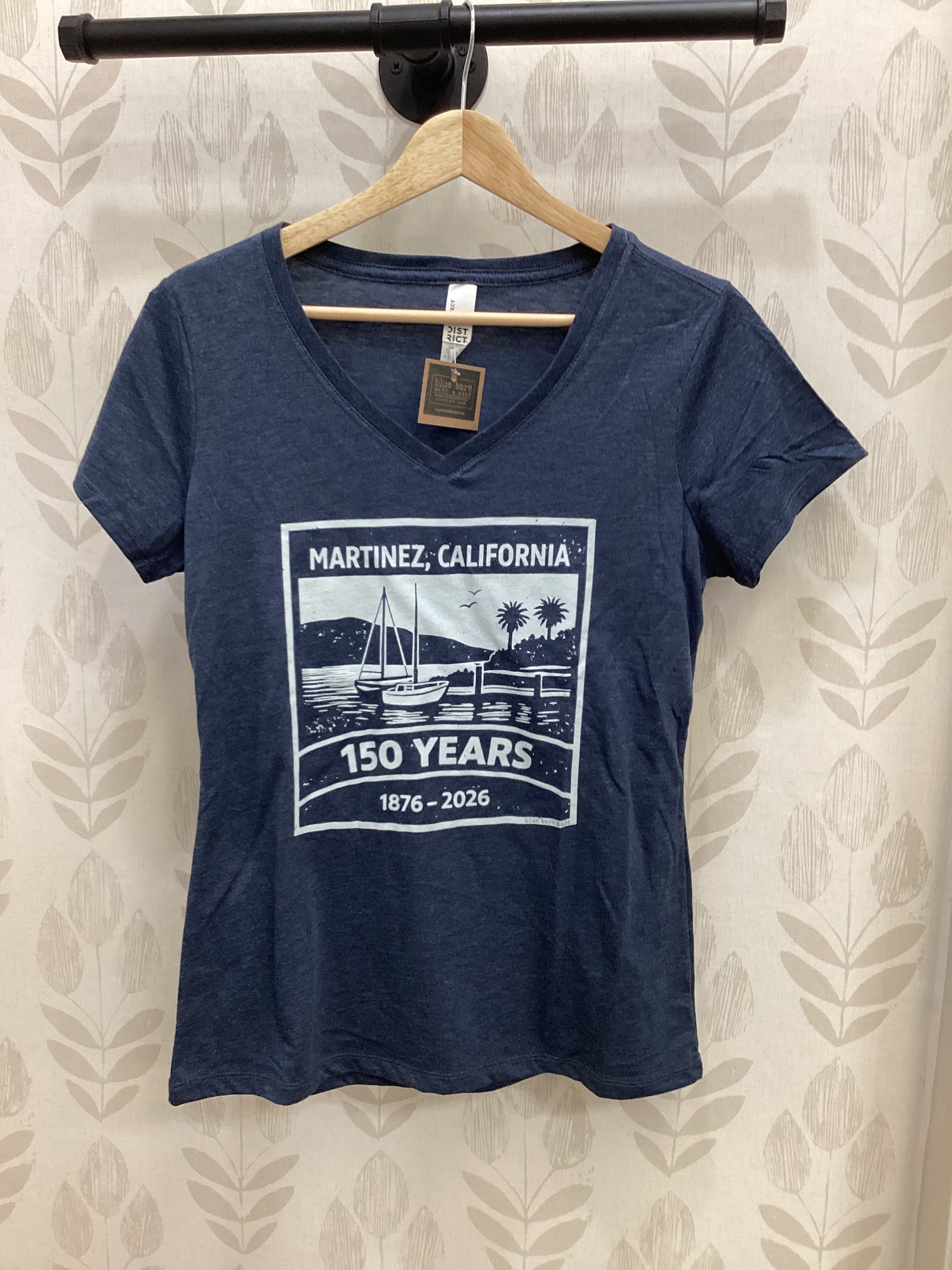 Martinez Adult Women's V-Neck Tee | 150th Anniversary Sesquicentennial - MARINA DESIGN