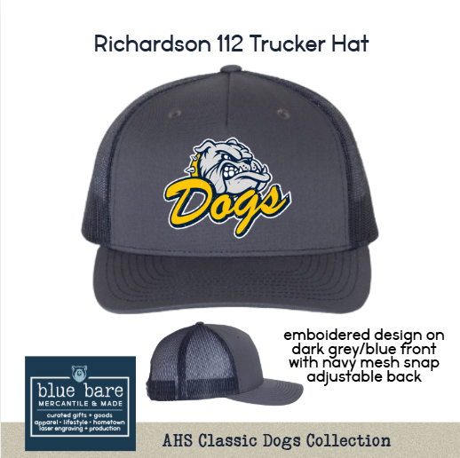 Alhambra Hat | Embroidered Trucker with Classic Bulldogs Design