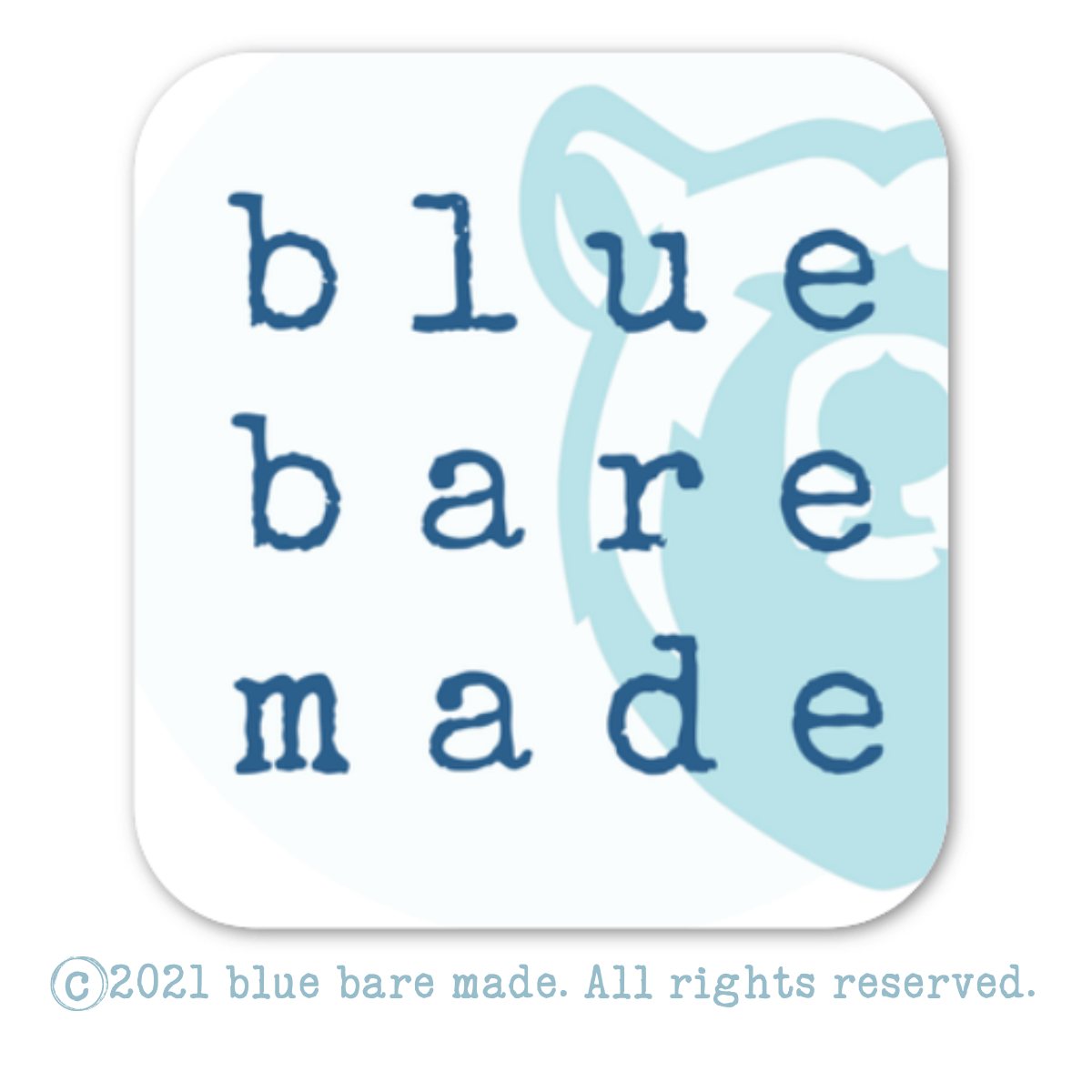 Sticker | Blue Bare Made Logo