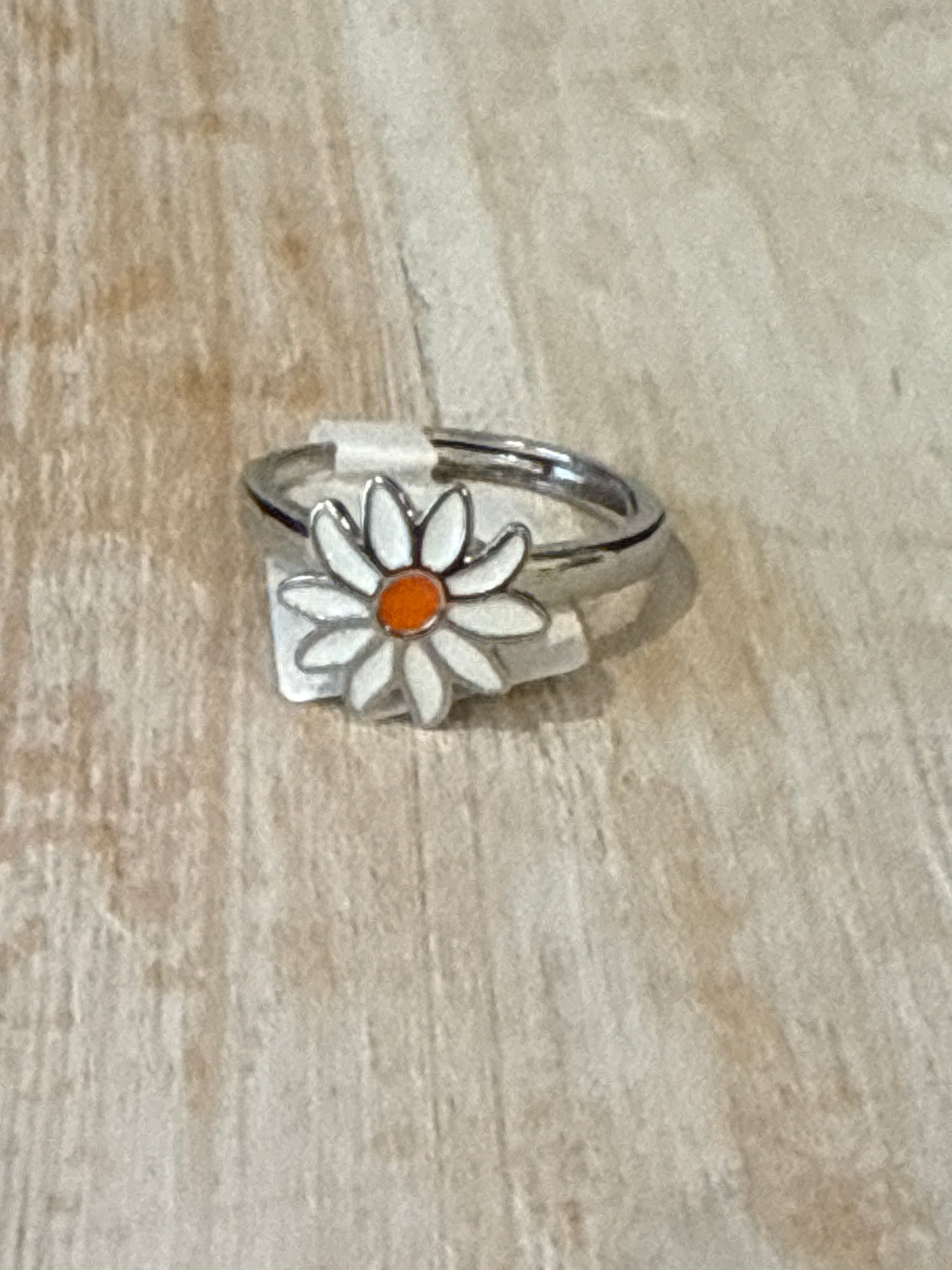 Stainless Spinner Ring | Daisy Flower