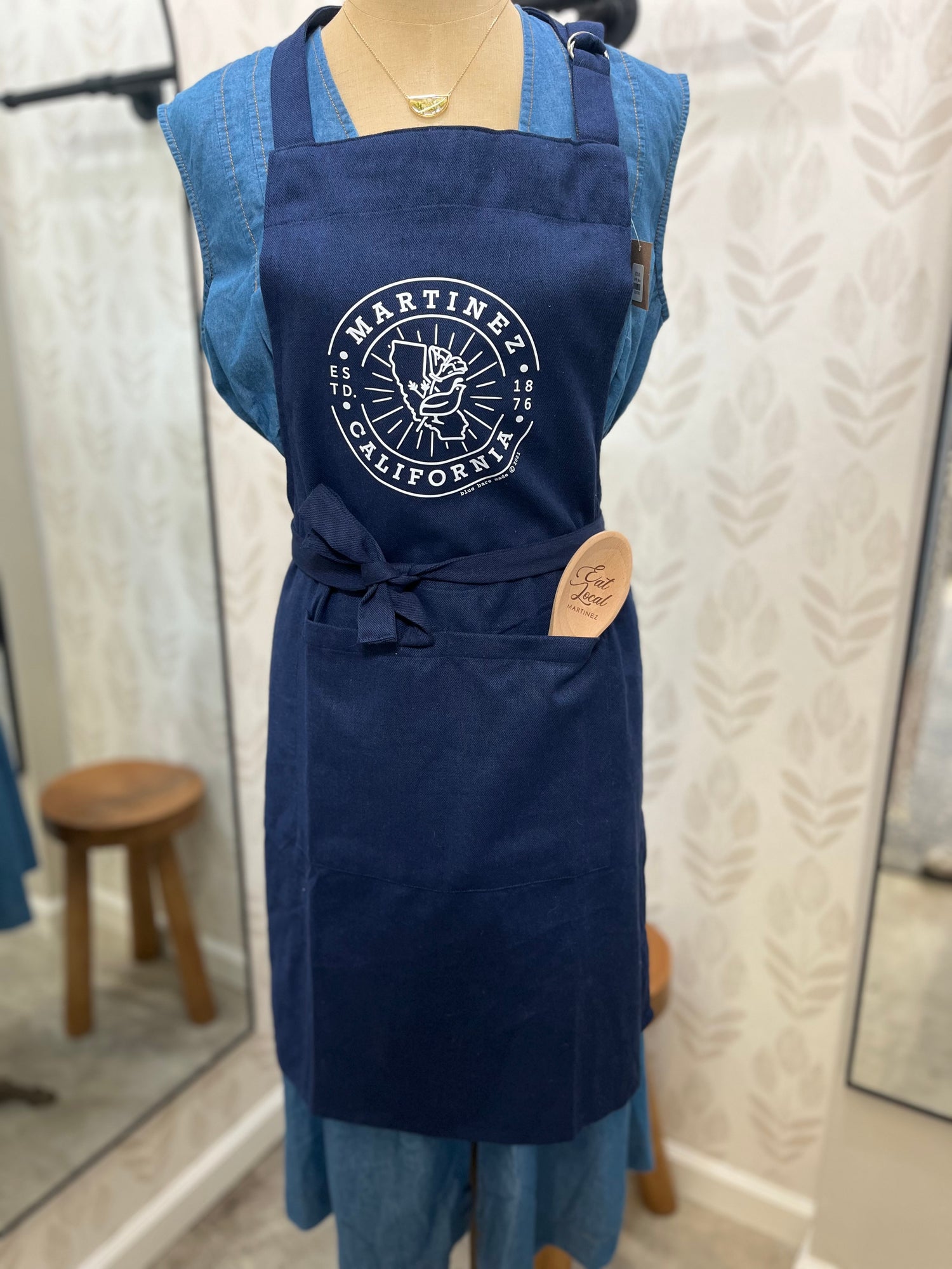 Cotton Apron | Martinez - Round California Emblem