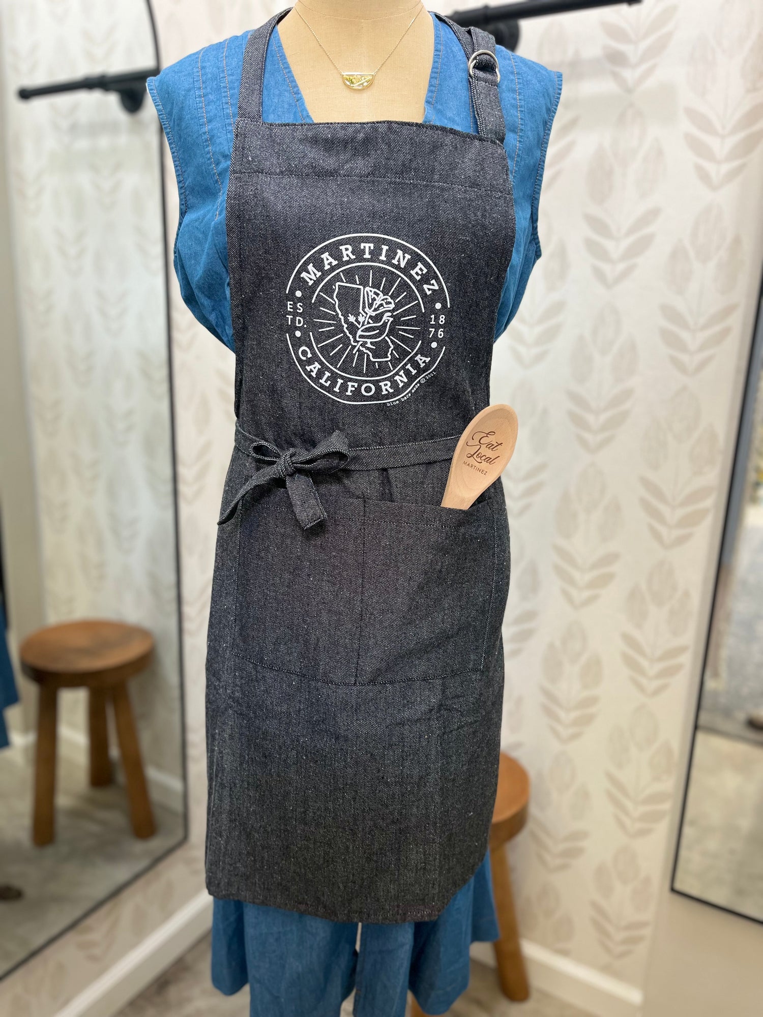 Cotton Apron | Martinez - Round California Emblem