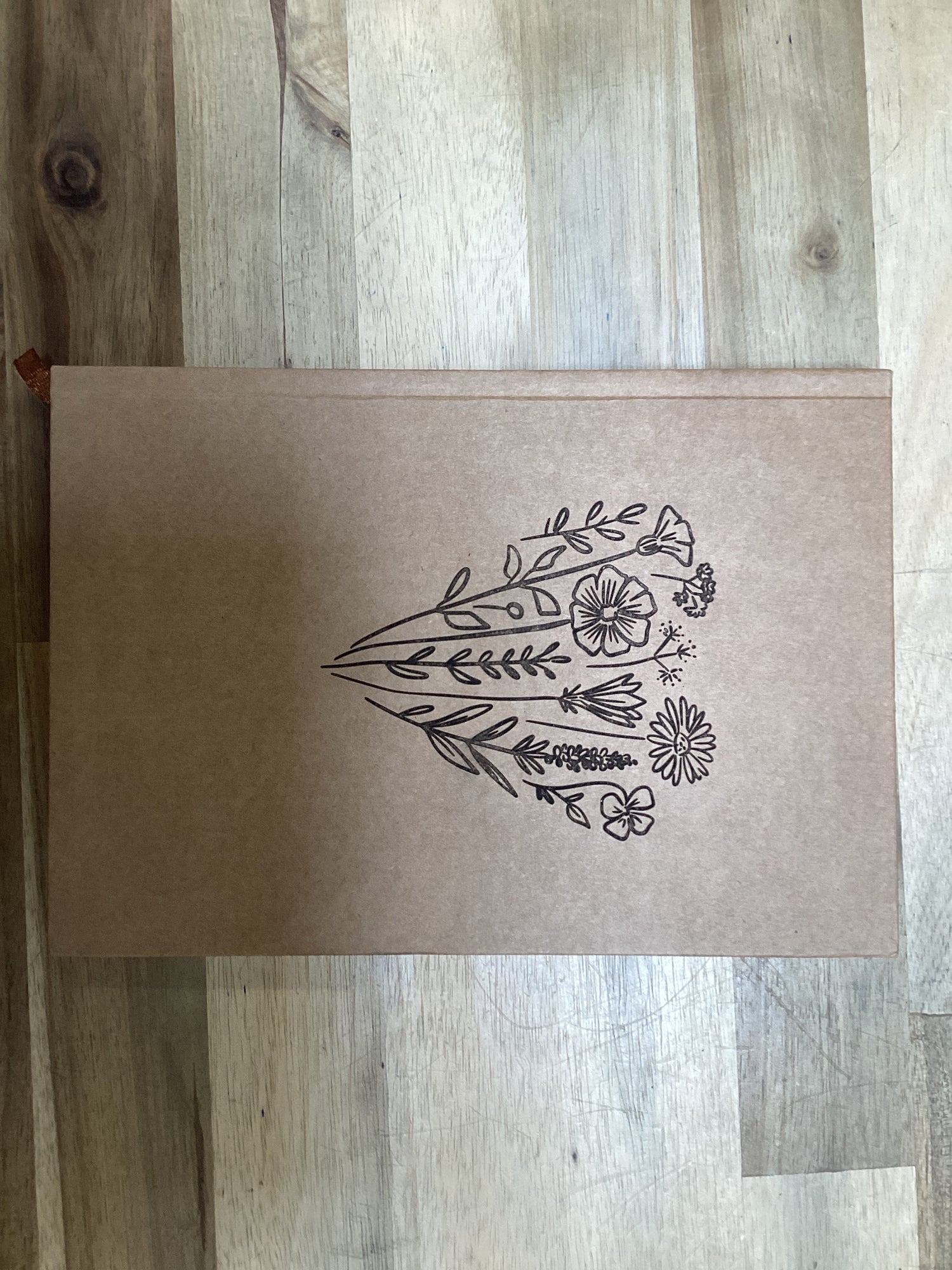 Kraft Notebook | Floral Heart