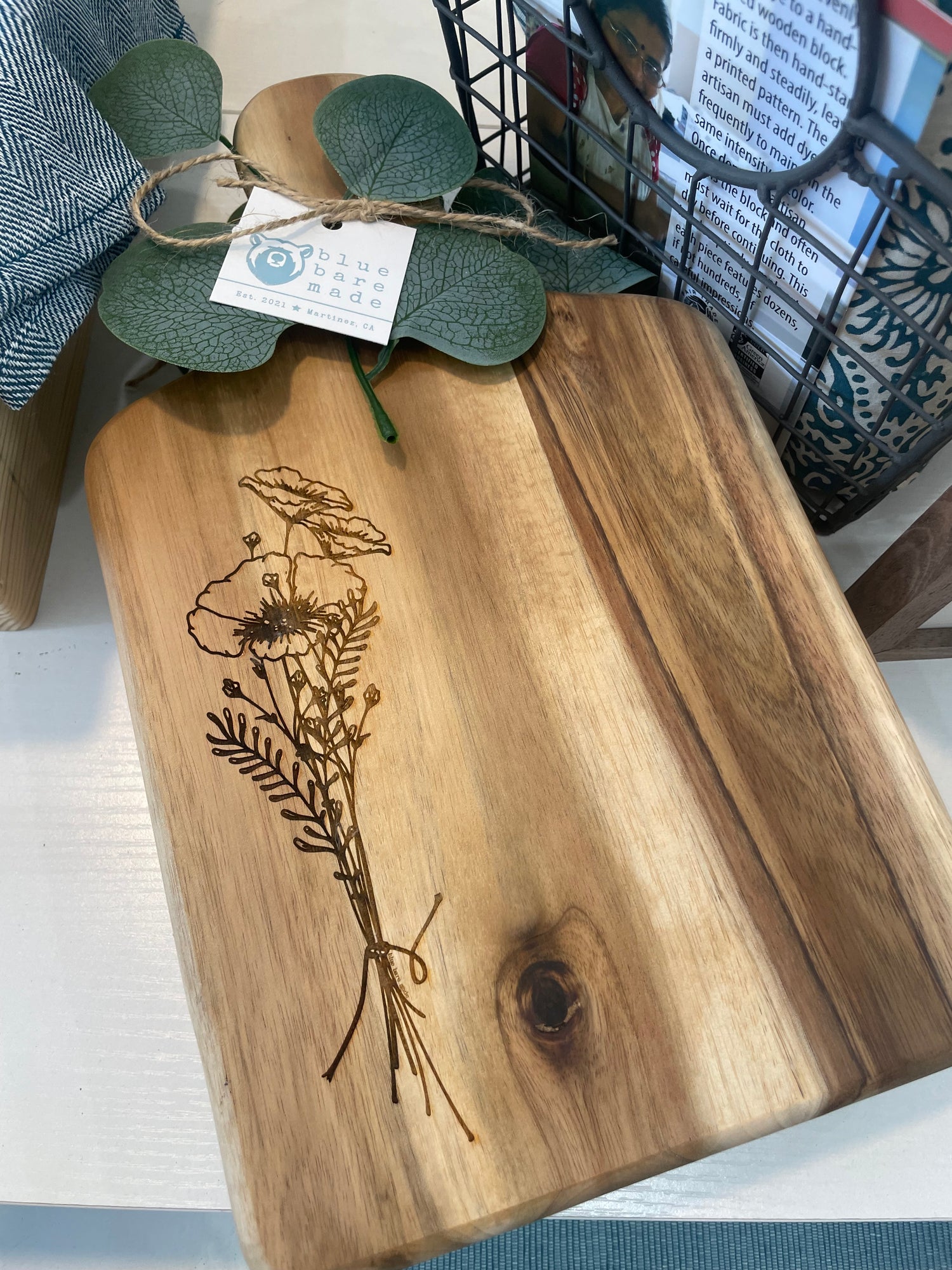 Cutting Board | Poppy Image Engraved