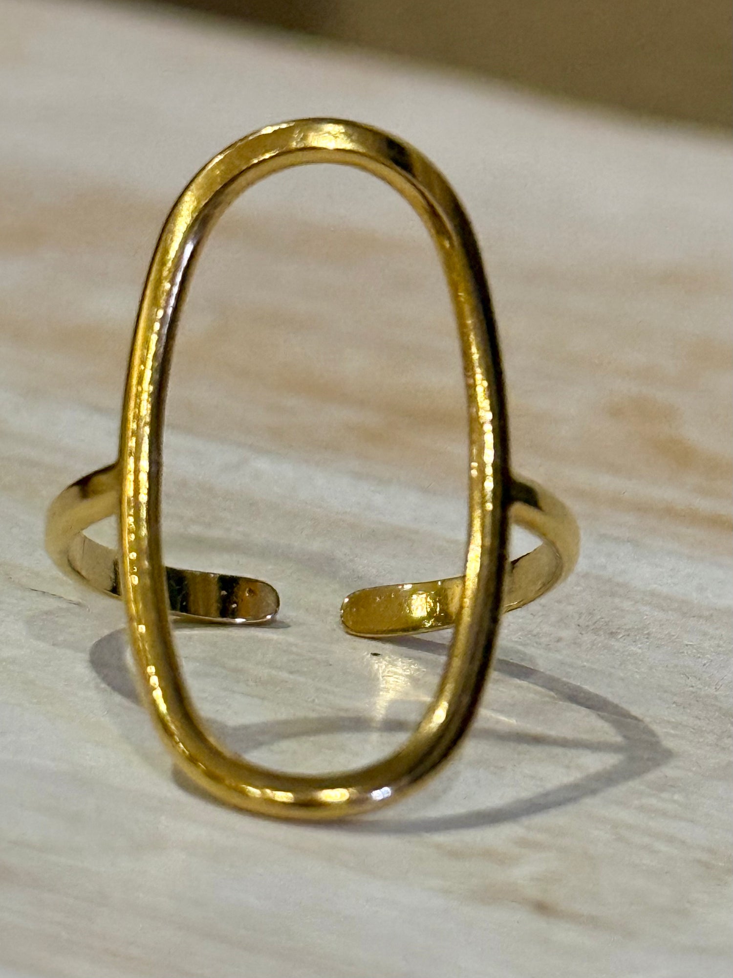 Stainless Ring | Open Oval