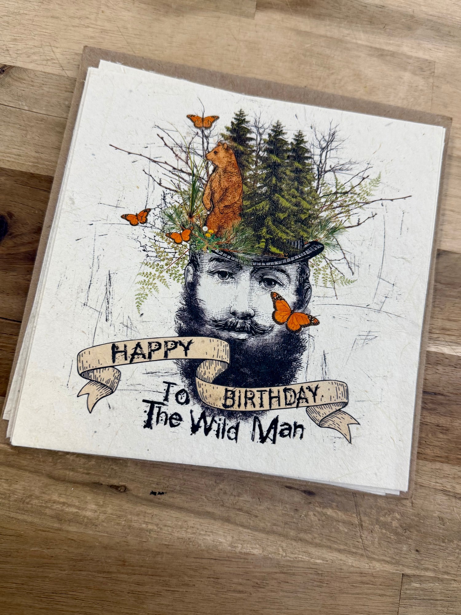 Seed Paper 6" Square Greeting Card | John Muir - Happy Birthday to The Wild Man