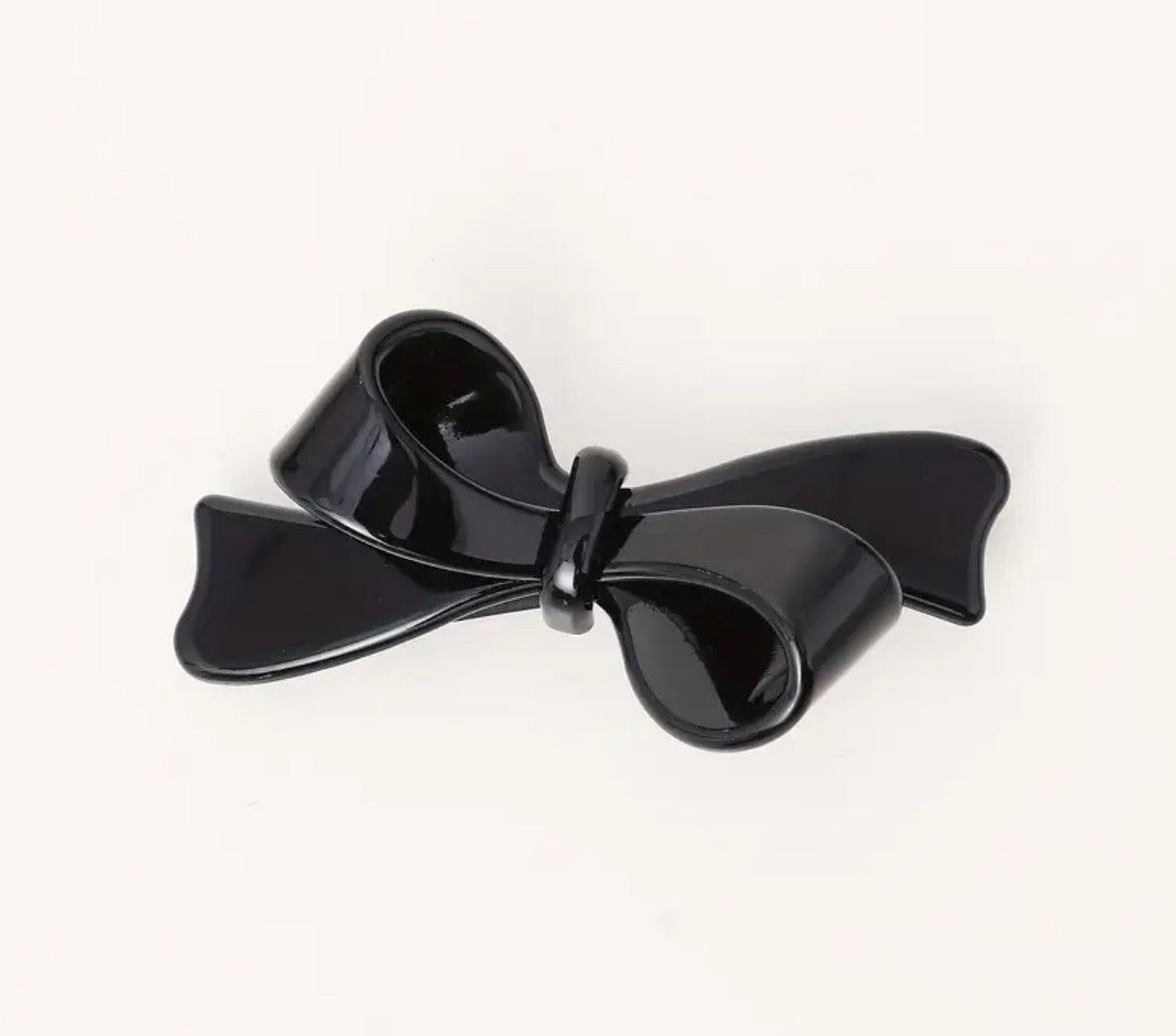 Acetate Bow Clip | Black