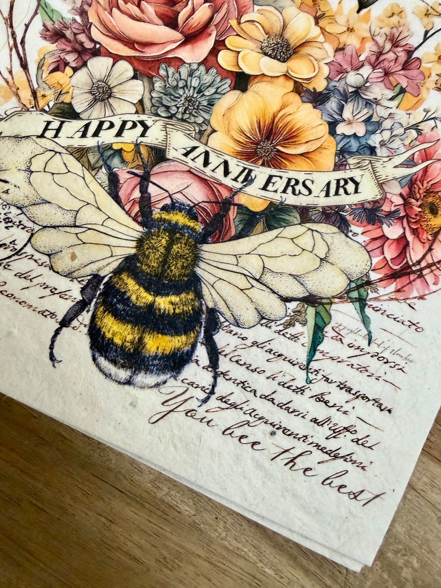 Seed Paper 6" Square Greeting Card | Happy Anniversary (You Bee the Best)