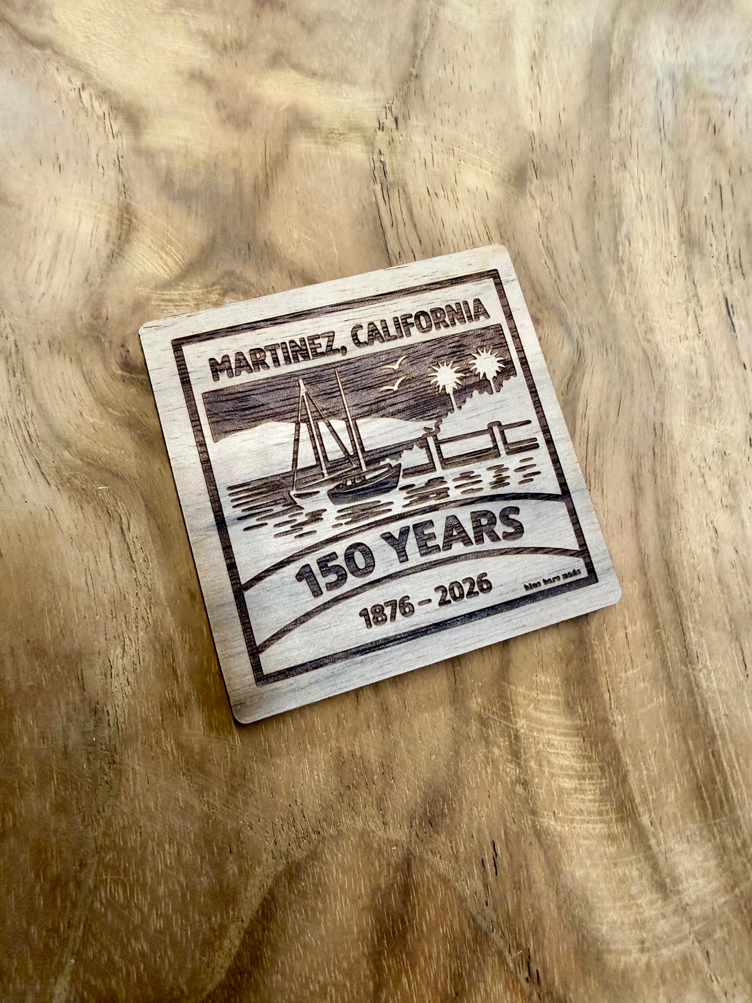 Wooden Magnet | Limited Edition: Martinez 150th Anniversary Marina