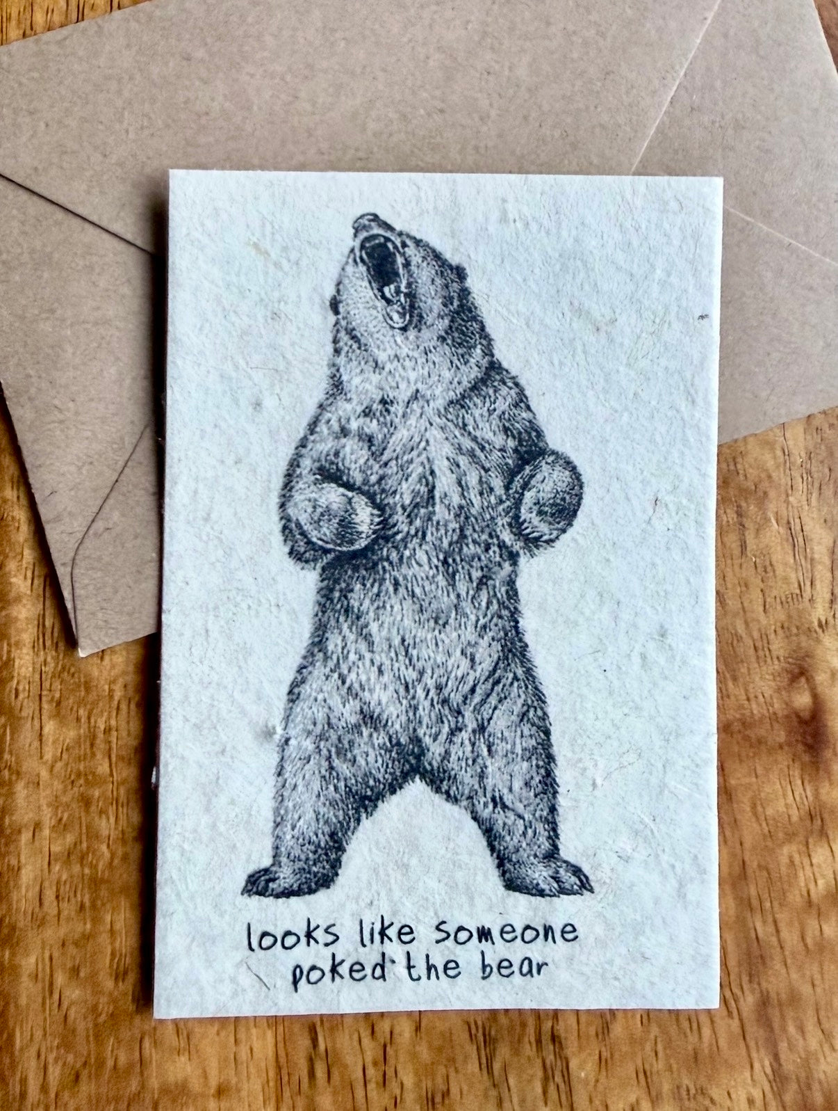 Seed Paper 2.5 x 3.5" Mini Greeting Card | Looks Like Someone Poked the Bear
