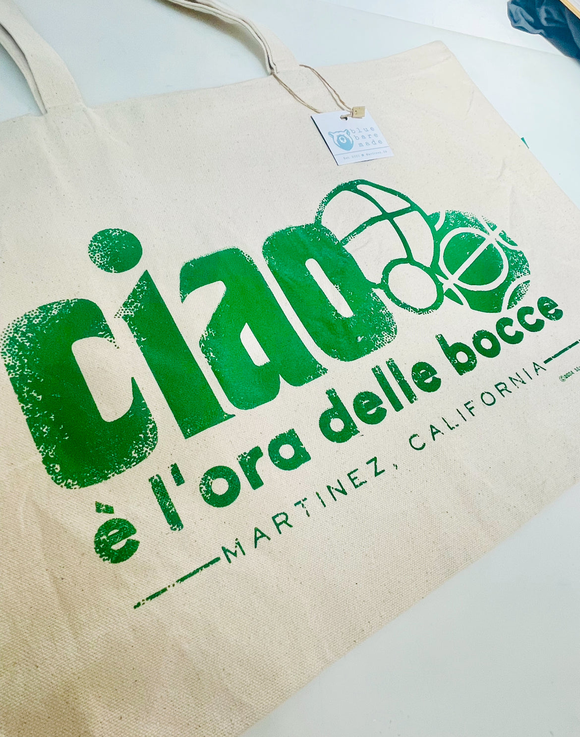 Large Tote Bag | Ciao, it's time for bocce