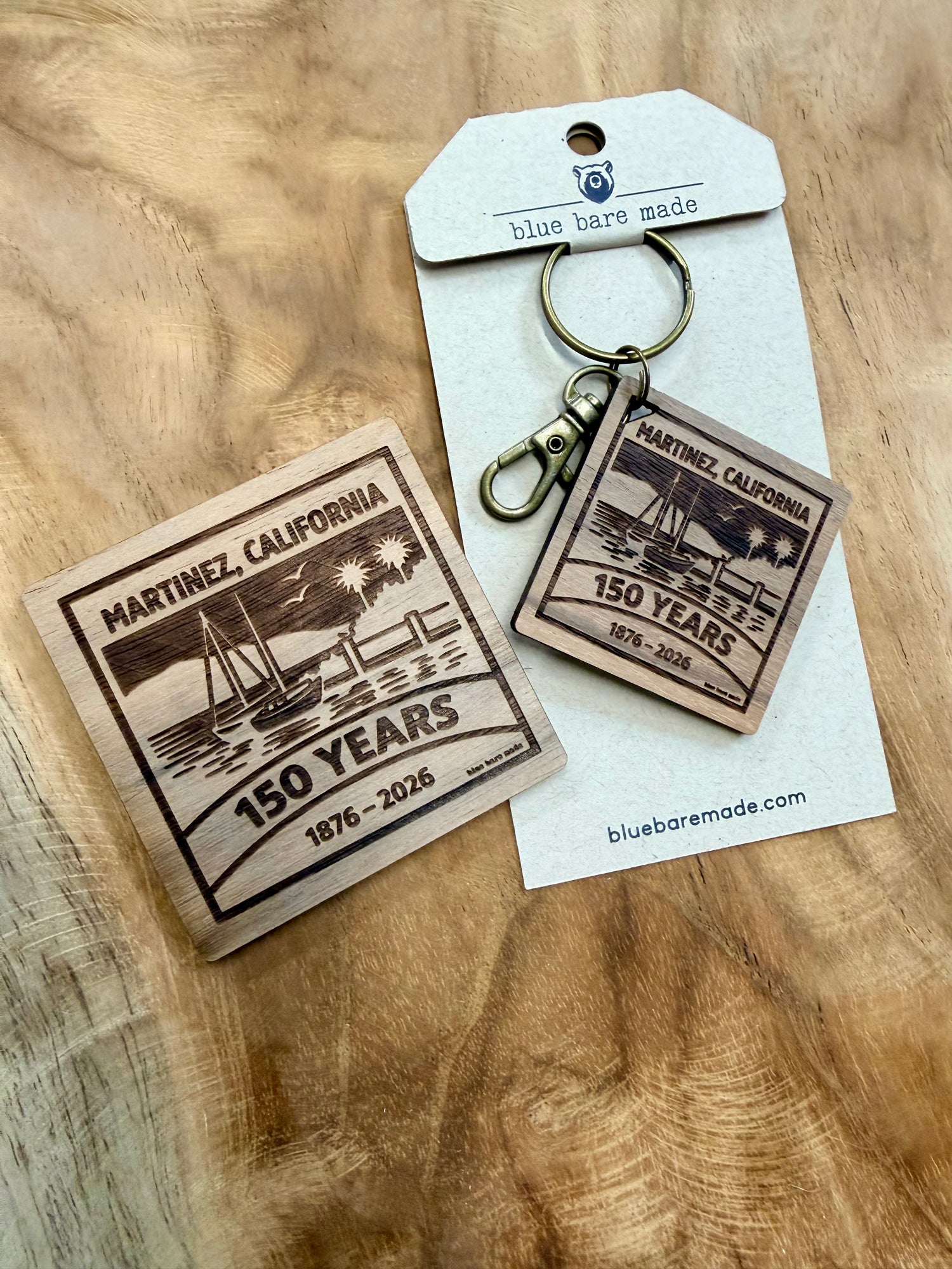 Wooden Keychain | Limited Edition: Martinez 150th Anniversary Marina