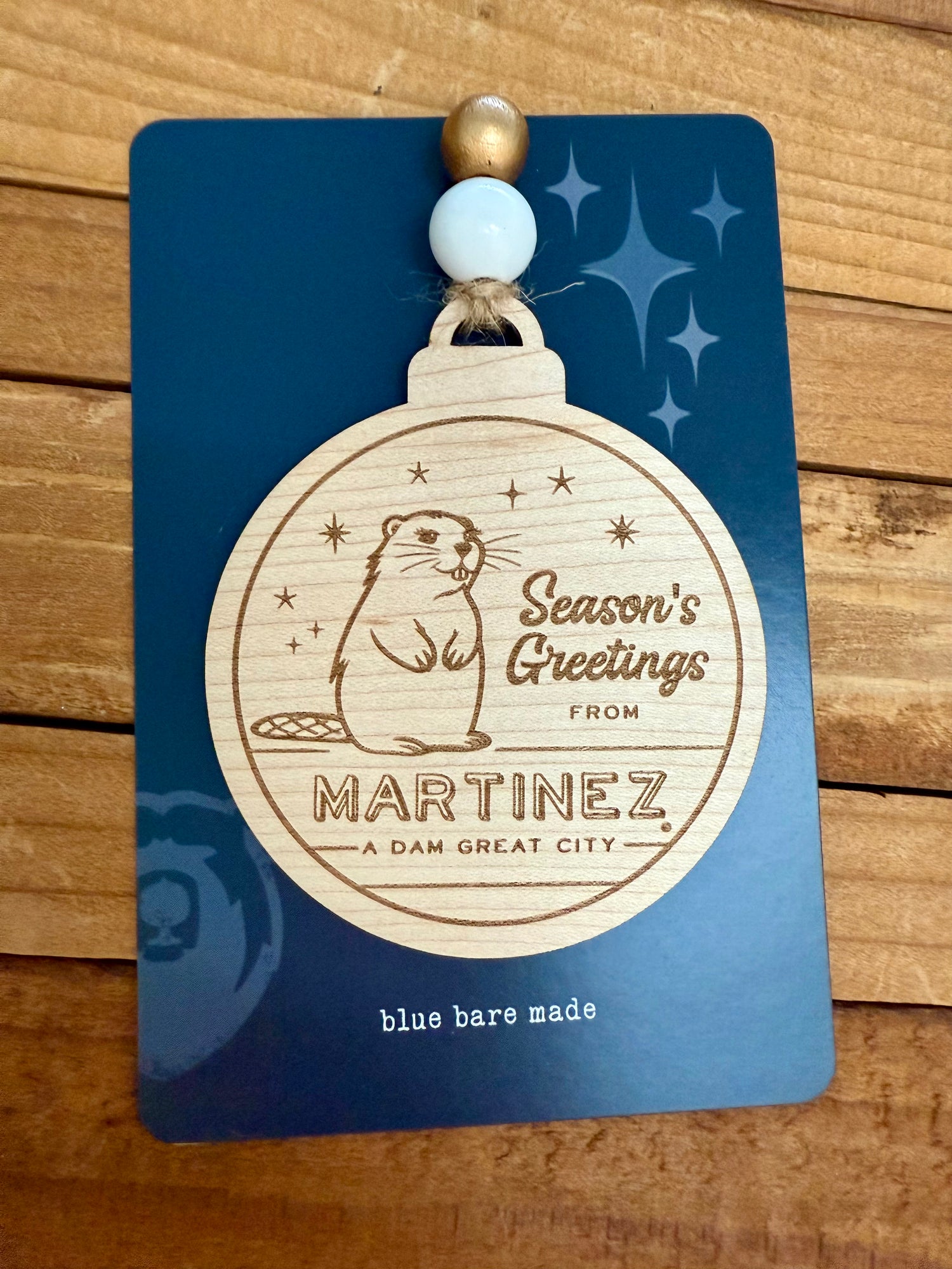 Martinez Ornament | Beaver - Season's Greetings - A Dam Great City