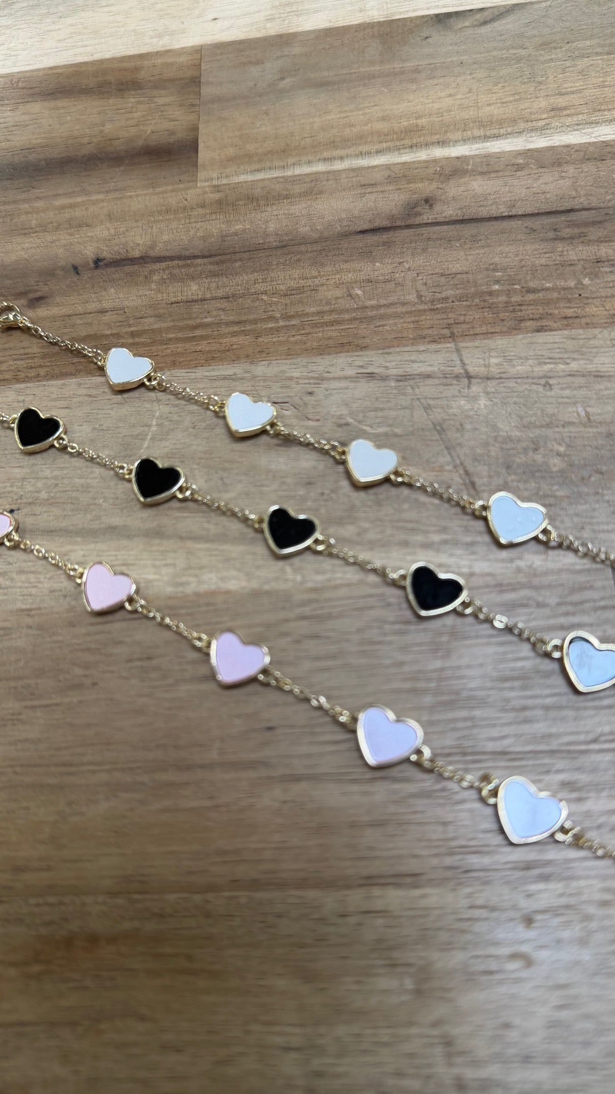 Stainless Heart Bracelet | White, Pink or Black