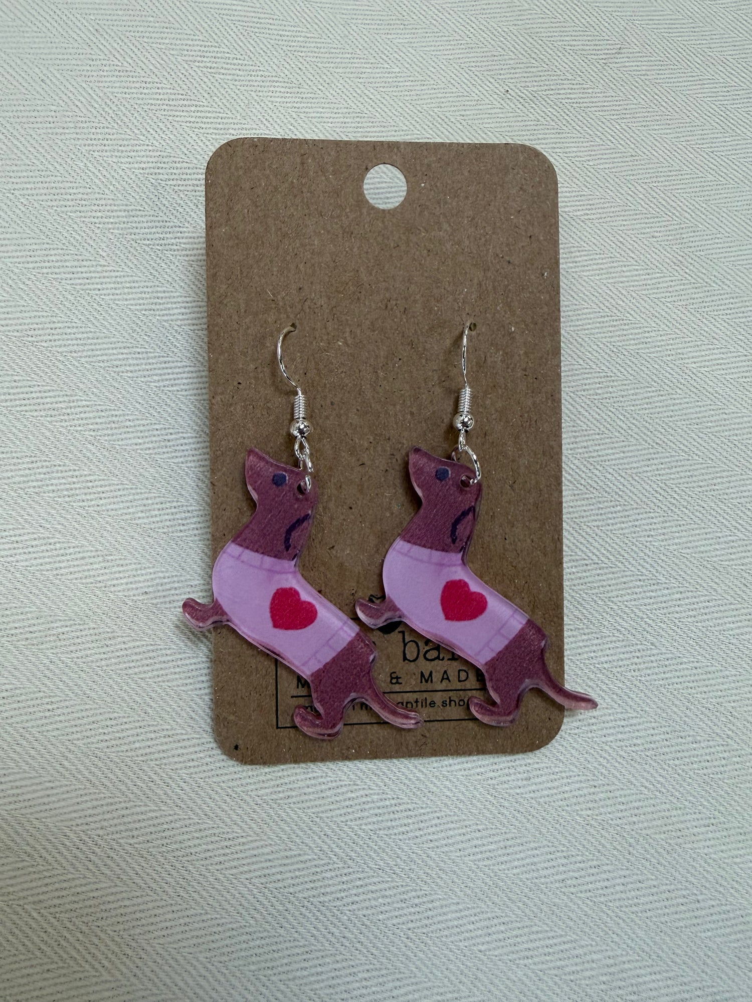 Earrings | Dachshund Heart Dog