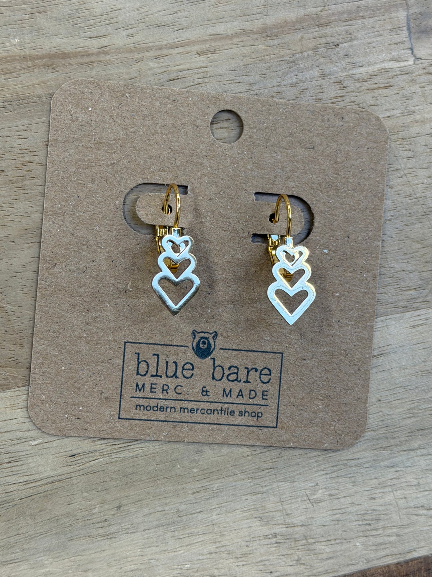 Earring Dangles | Boho Open Heart Trio