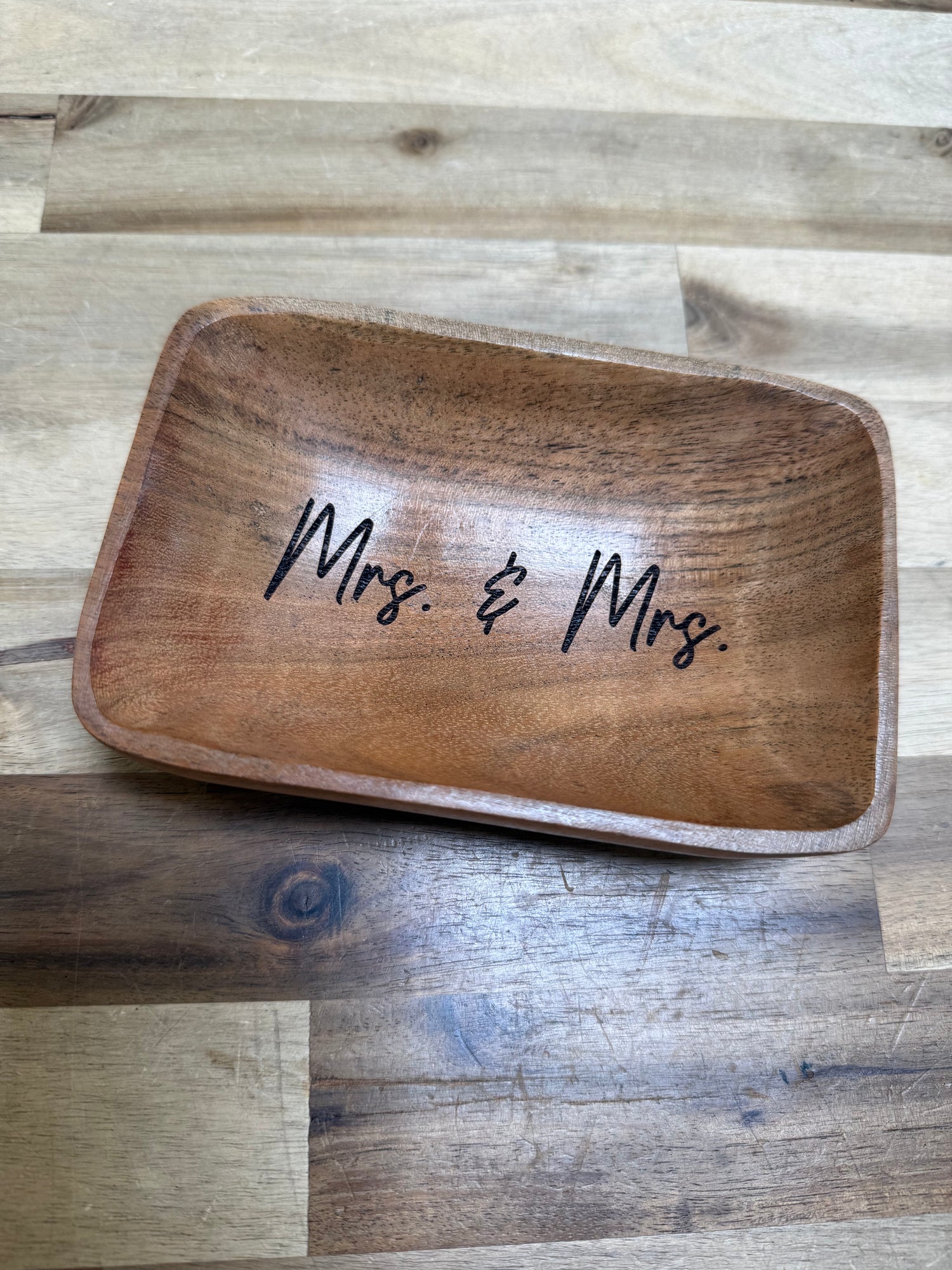 Wedding Gift Trinket Tray | Wooden Engraved