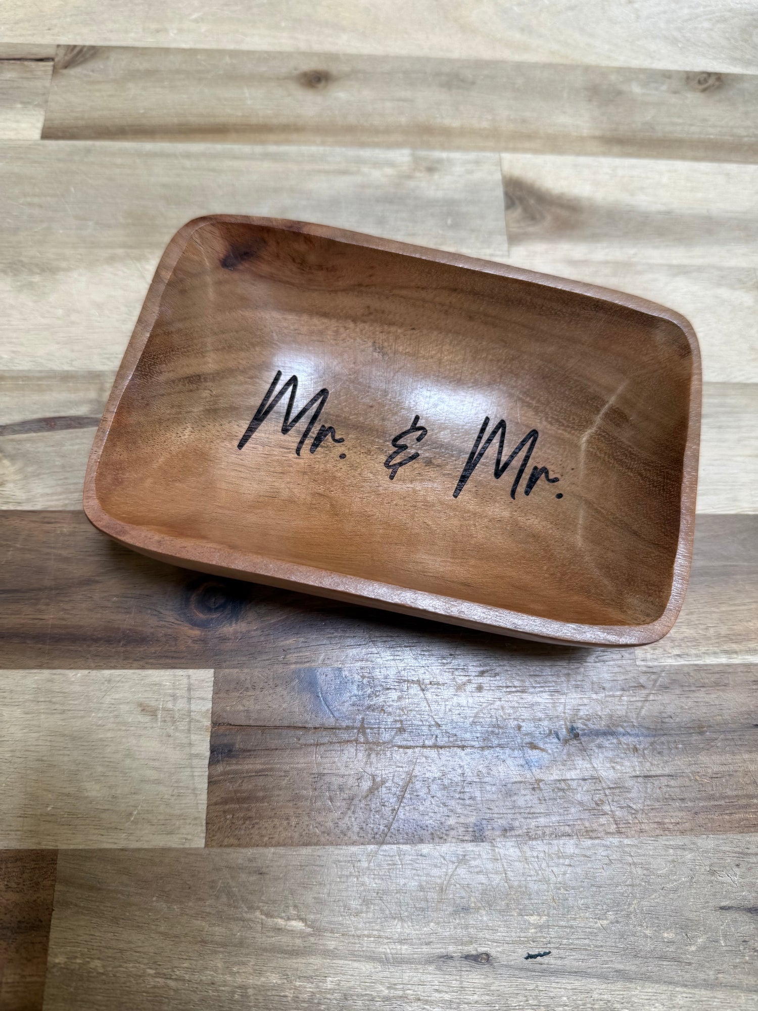 Wedding Gift Trinket Tray | Wooden Engraved