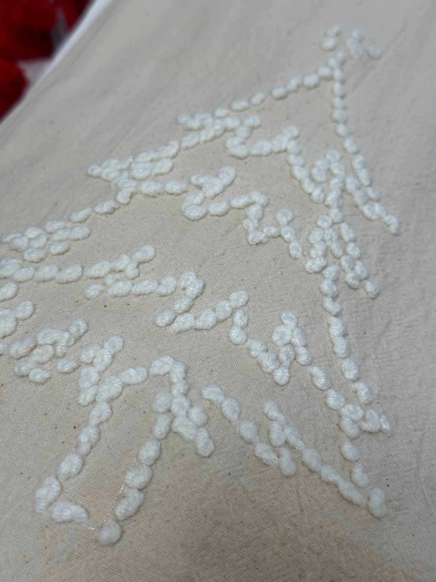 Kitchen Towel | Stitched Natural Holiday Tree